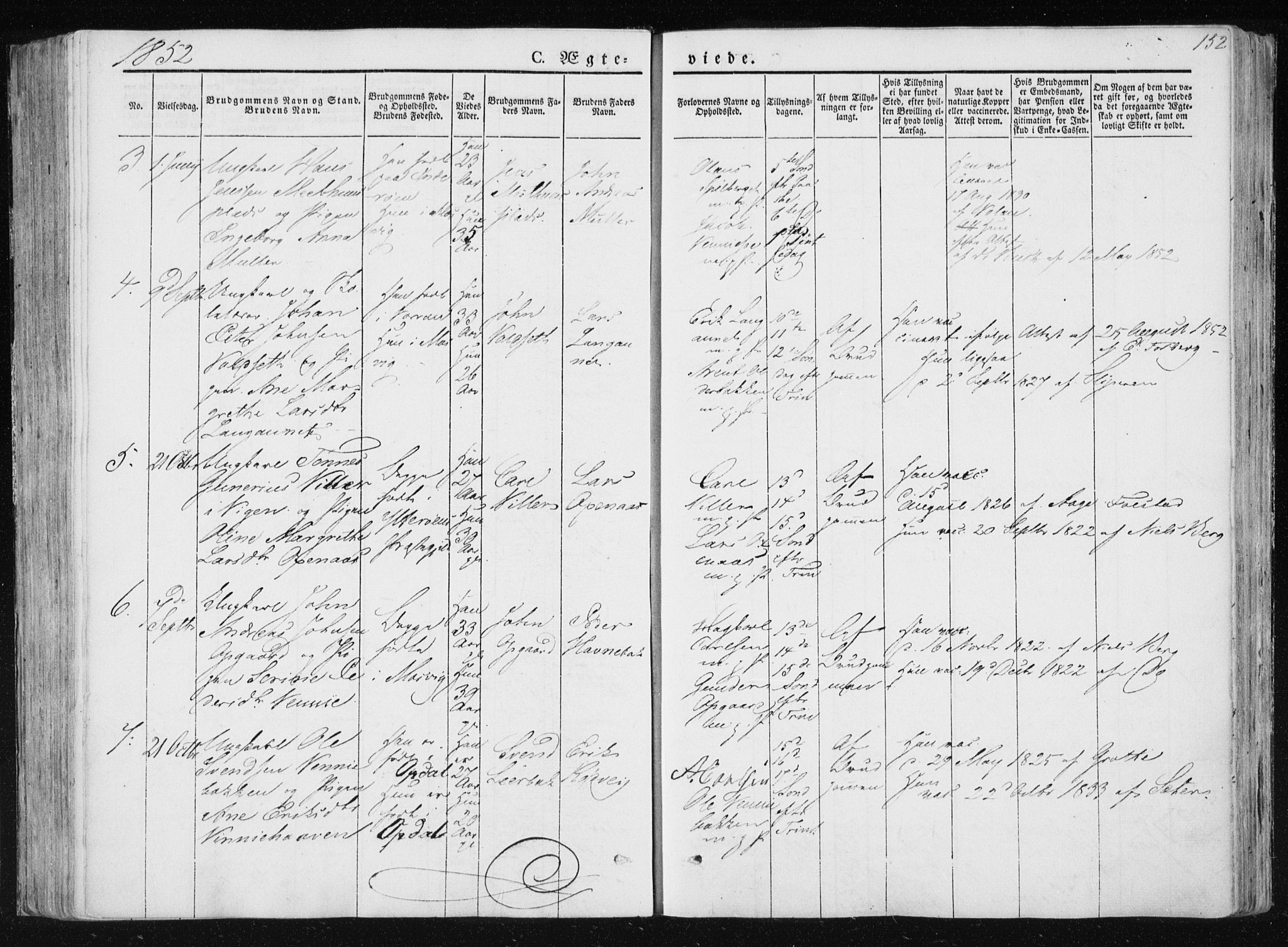Ministerialprotokoller, klokkerbøker og fødselsregistre - Nord-Trøndelag, SAT/A-1458/733/L0323: Parish register (official) no. 733A02, 1843-1870, p. 152