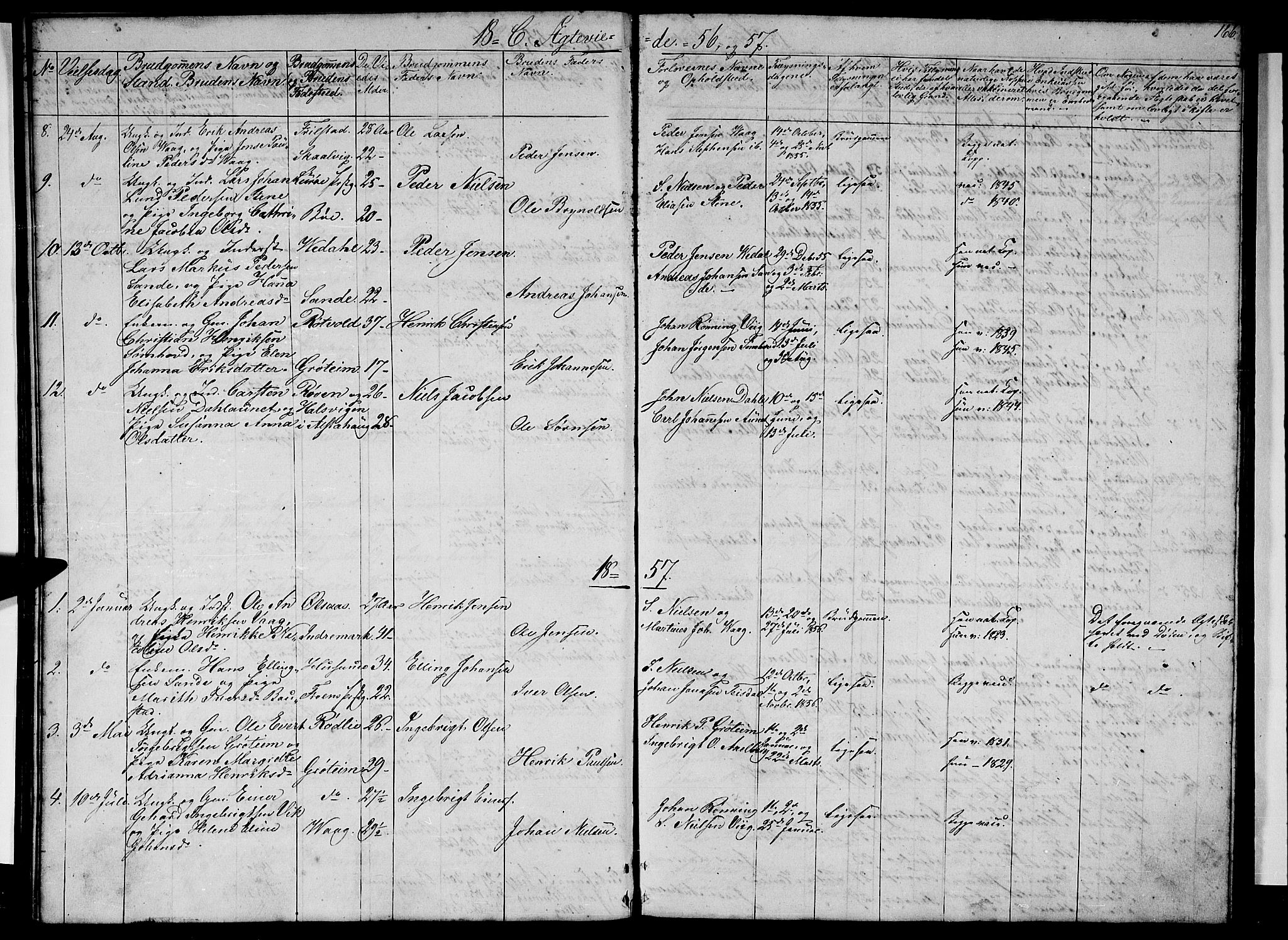 Ministerialprotokoller, klokkerbøker og fødselsregistre - Nordland, SAT/A-1459/812/L0187: Parish register (copy) no. 812C05, 1850-1883, p. 166