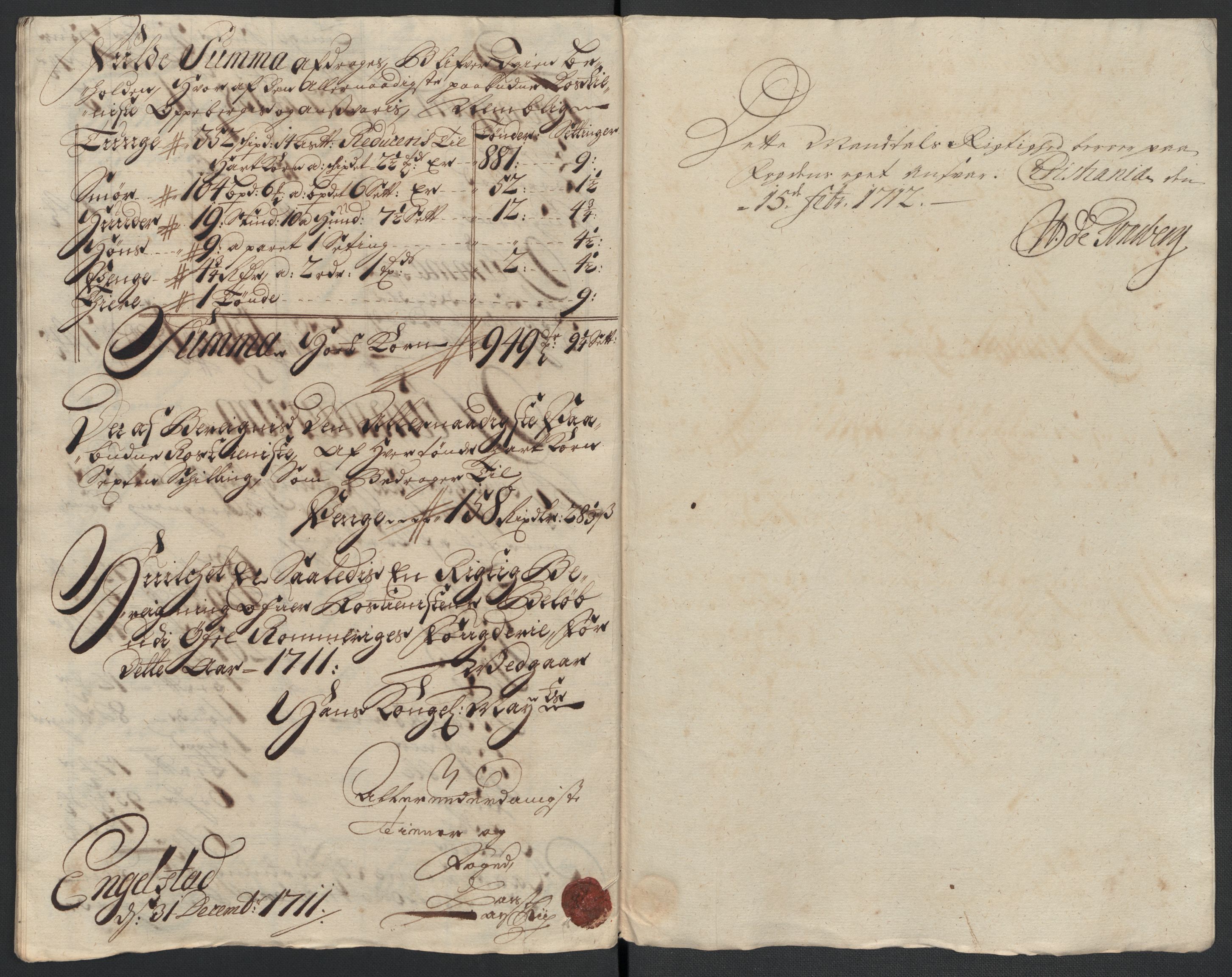 Rentekammeret inntil 1814, Reviderte regnskaper, Fogderegnskap, AV/RA-EA-4092/R12/L0720: Fogderegnskap Øvre Romerike, 1710-1711, p. 419