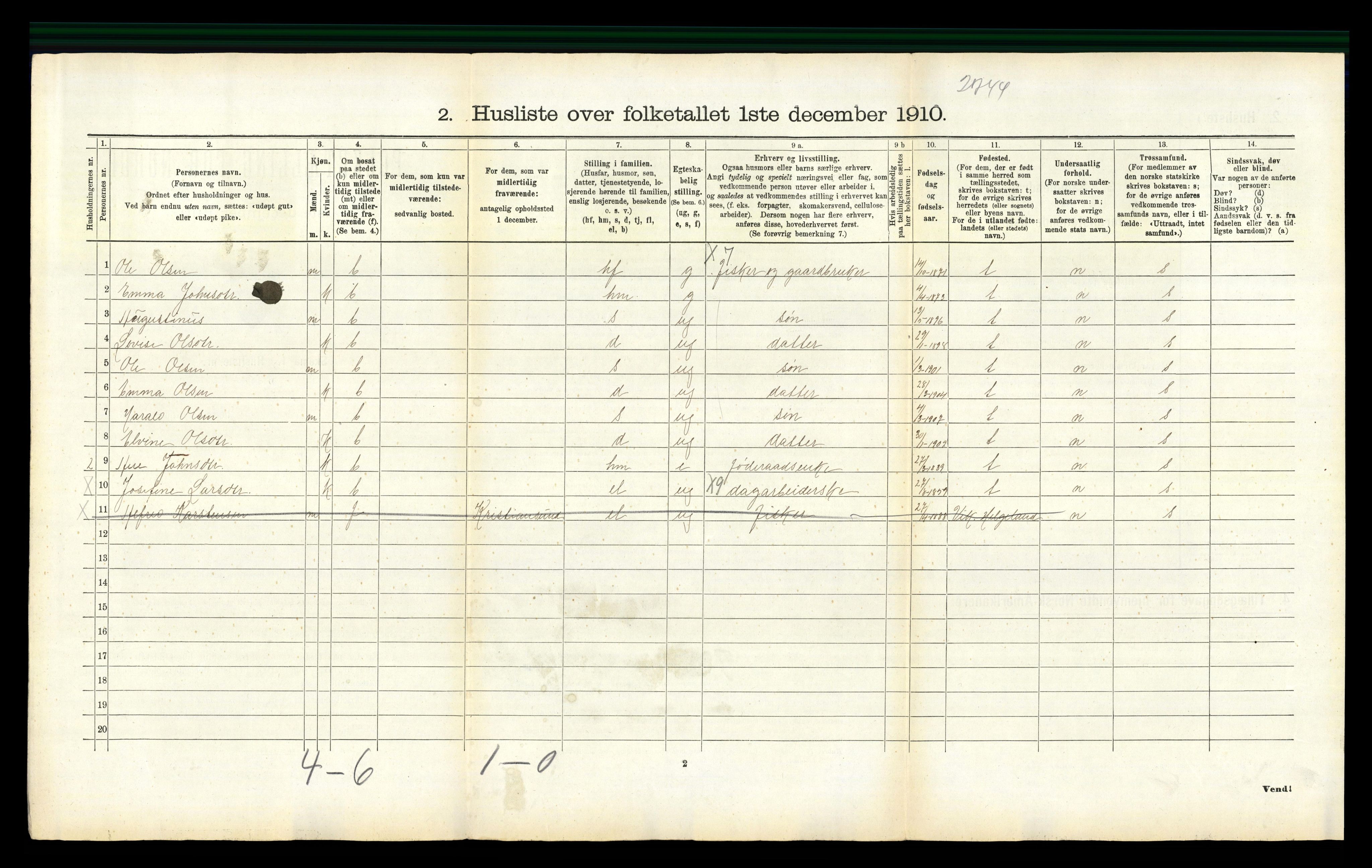 RA, 1910 census for Brønnøy, 1910, p. 192