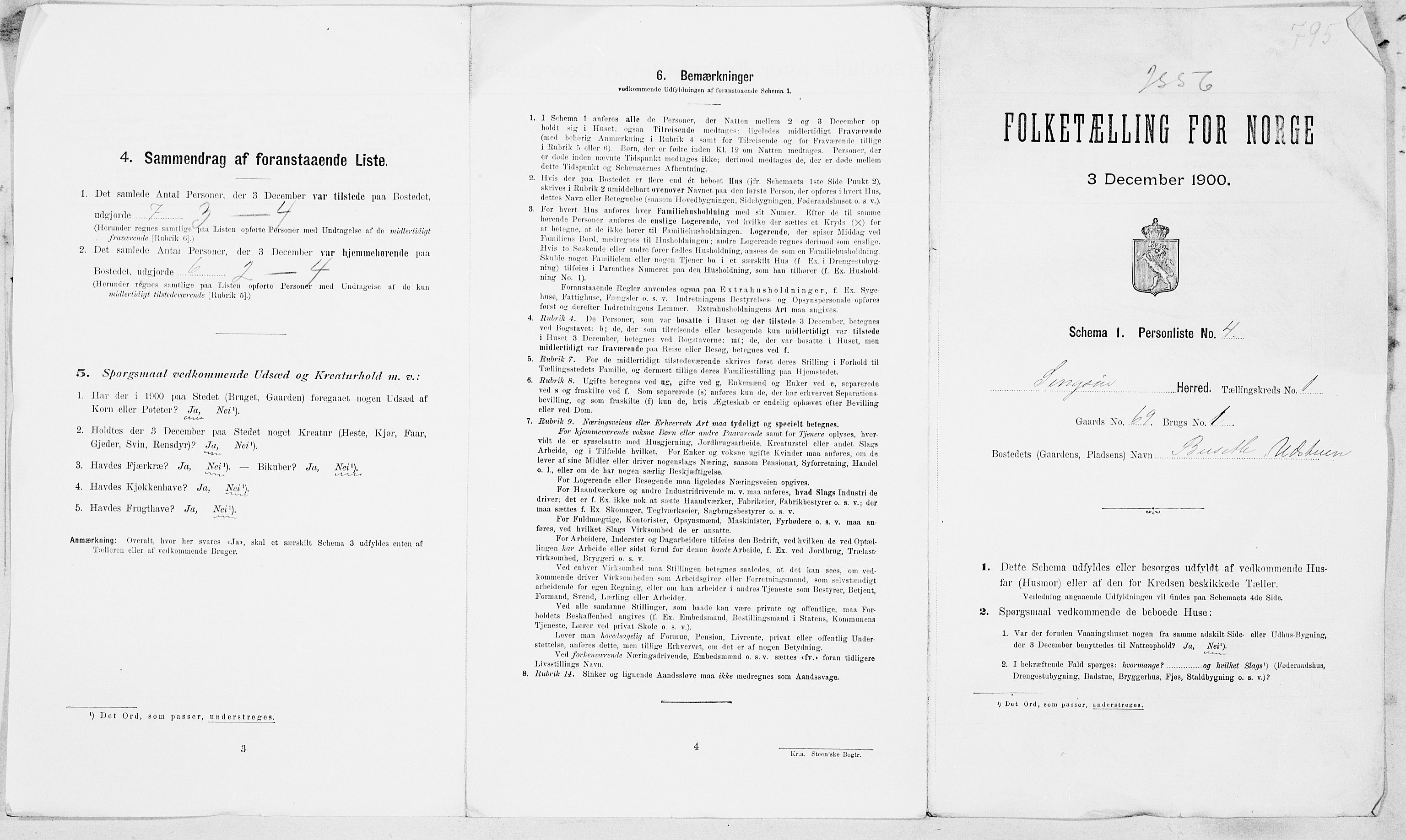 SAT, 1900 census for Singsås, 1900, p. 18