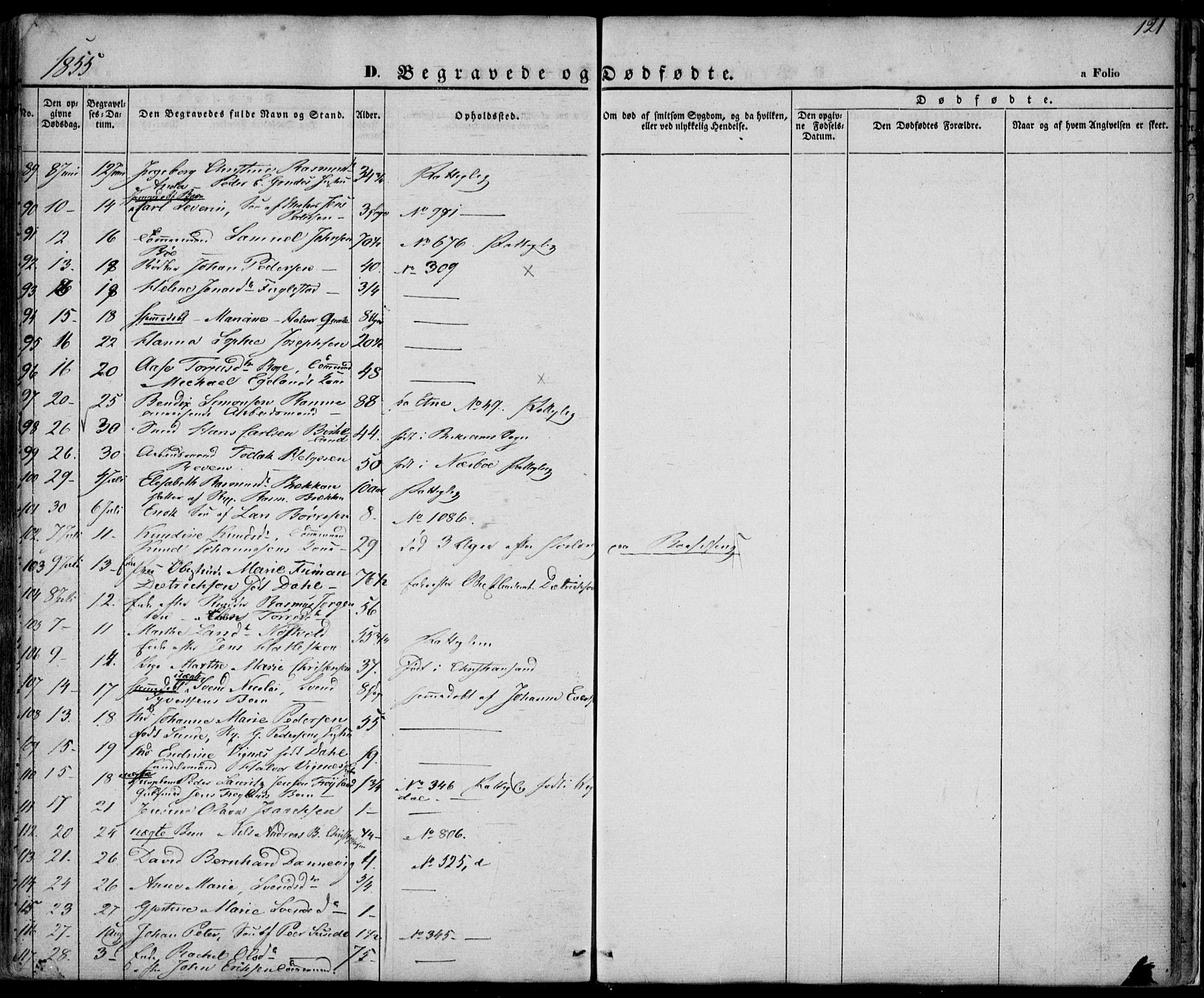 Domkirken sokneprestkontor, SAST/A-101812/001/30/30BA/L0014: Parish register (official) no. A 13, 1841-1851, p. 121