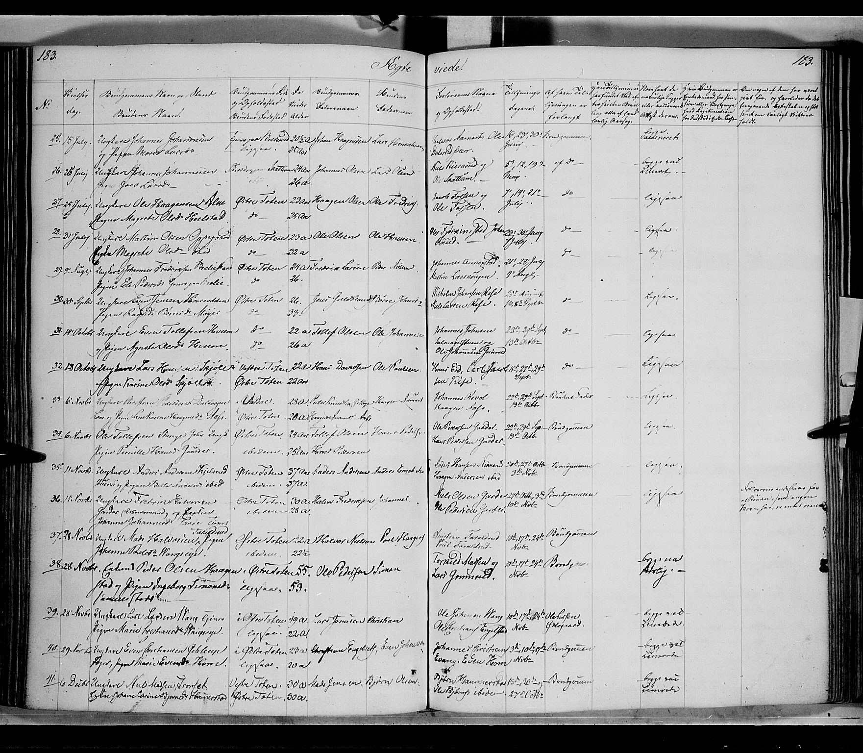 Østre Toten prestekontor, SAH/PREST-104/H/Ha/Haa/L0002: Parish register (official) no. 2, 1840-1847, p. 183