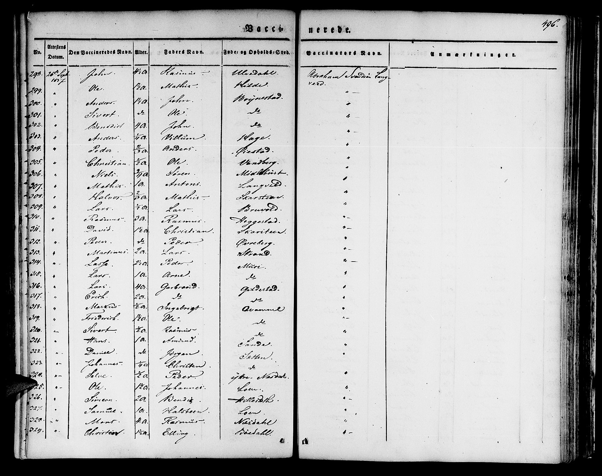Innvik sokneprestembete, SAB/A-80501: Parish register (official) no. A 4II, 1832-1846, p. 496