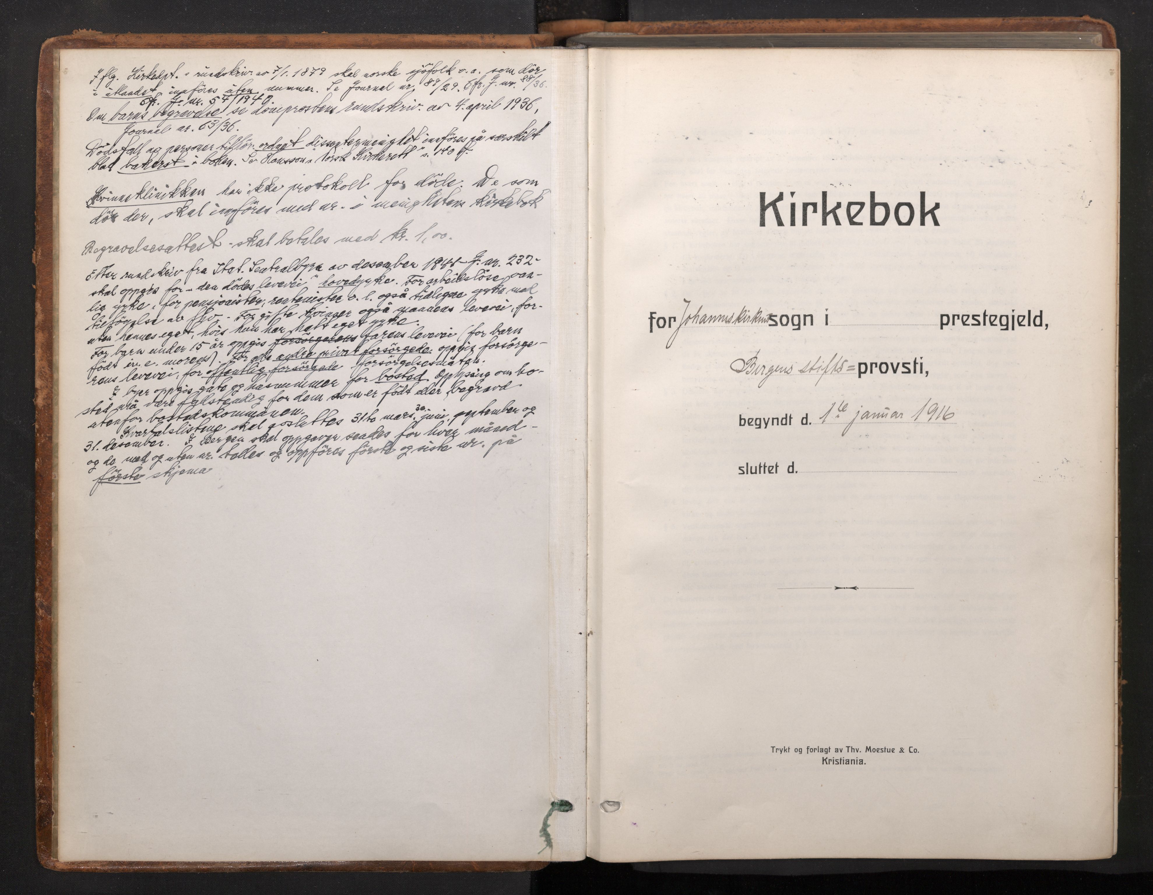 Johanneskirken sokneprestembete, AV/SAB-A-76001/H/Haa/L0020: Parish register (official) no. E 2, 1916-1951