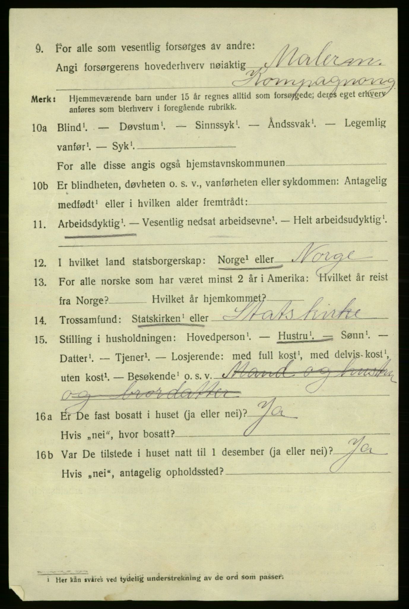SAO, 1920 census for Fredrikshald, 1920, p. 19818