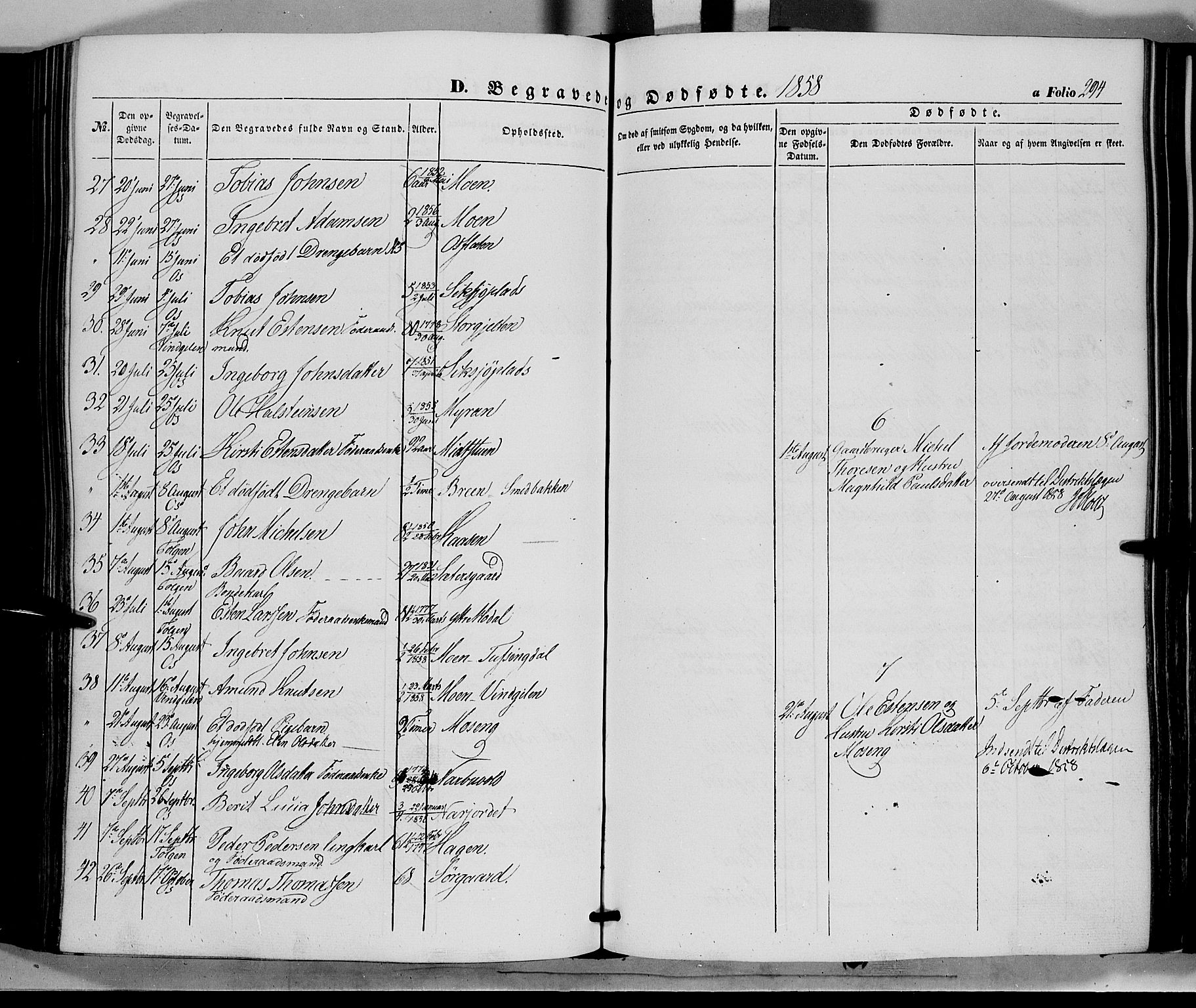 Tolga prestekontor, AV/SAH-PREST-062/K/L0006: Parish register (official) no. 6, 1852-1876, p. 294