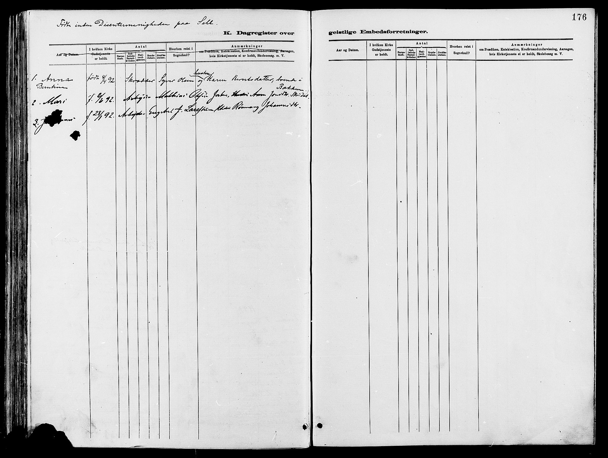 Vågå prestekontor, SAH/PREST-076/H/Ha/Haa/L0008: Parish register (official) no. 8, 1886-1904, p. 176