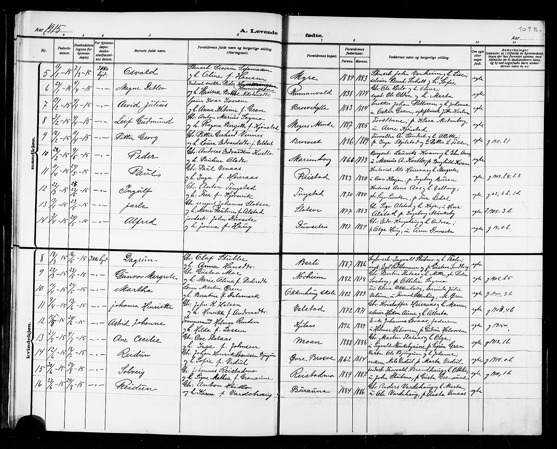 Ministerialprotokoller, klokkerbøker og fødselsregistre - Nord-Trøndelag, SAT/A-1458/721/L0208: Parish register (copy) no. 721C01, 1880-1917, p. 96o