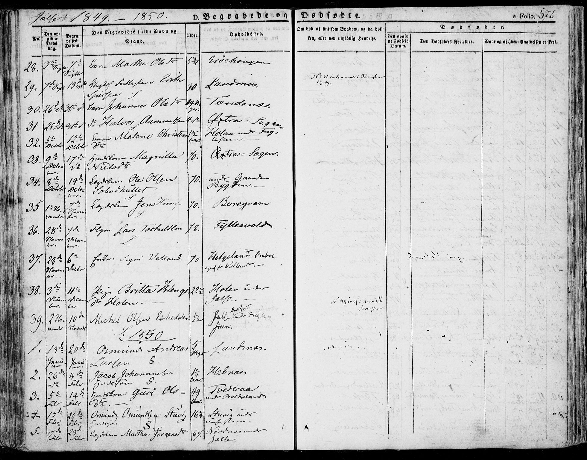 Jelsa sokneprestkontor, AV/SAST-A-101842/01/IV: Parish register (official) no. A 6.2, 1828-1853, p. 576