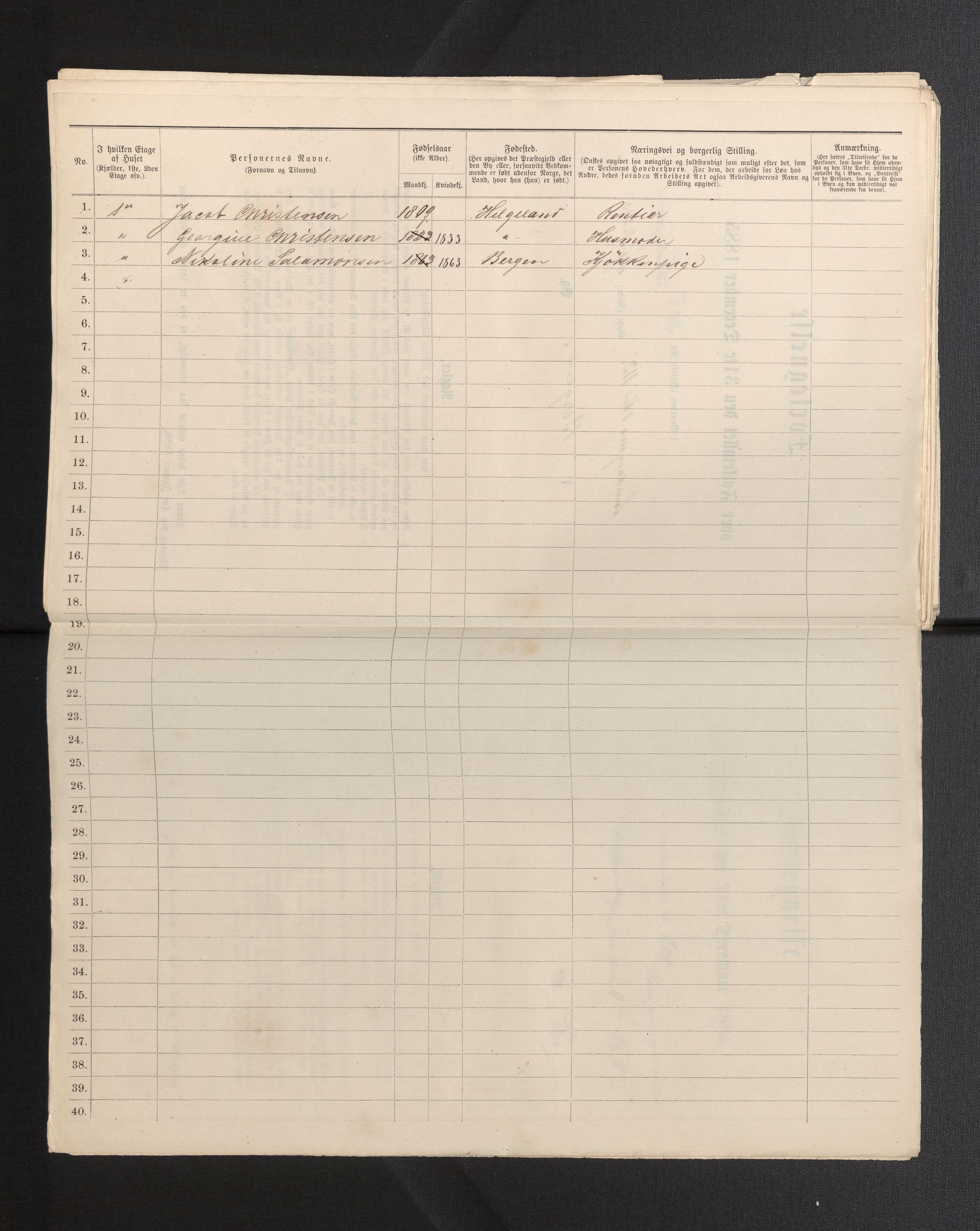 SAB, 1885 census for 1301 Bergen, 1885, p. 5417