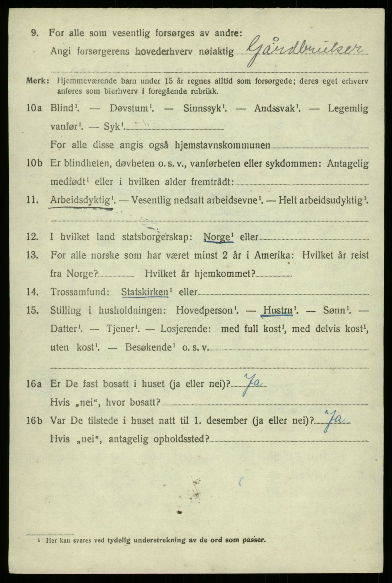 SAB, 1920 census for Samnanger, 1920, p. 4226