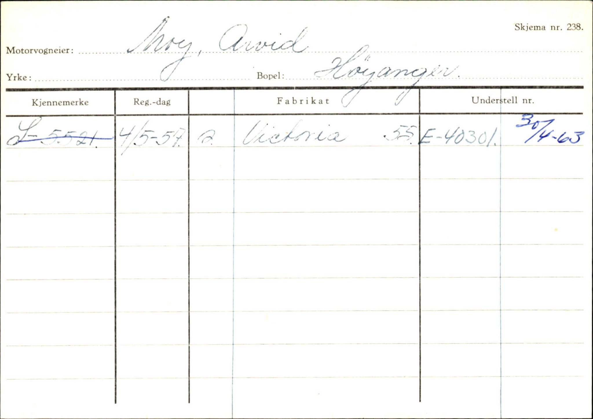 Statens vegvesen, Sogn og Fjordane vegkontor, AV/SAB-A-5301/4/F/L0130: Eigarregister Eid T-Å. Høyanger A-O, 1945-1975, p. 2165