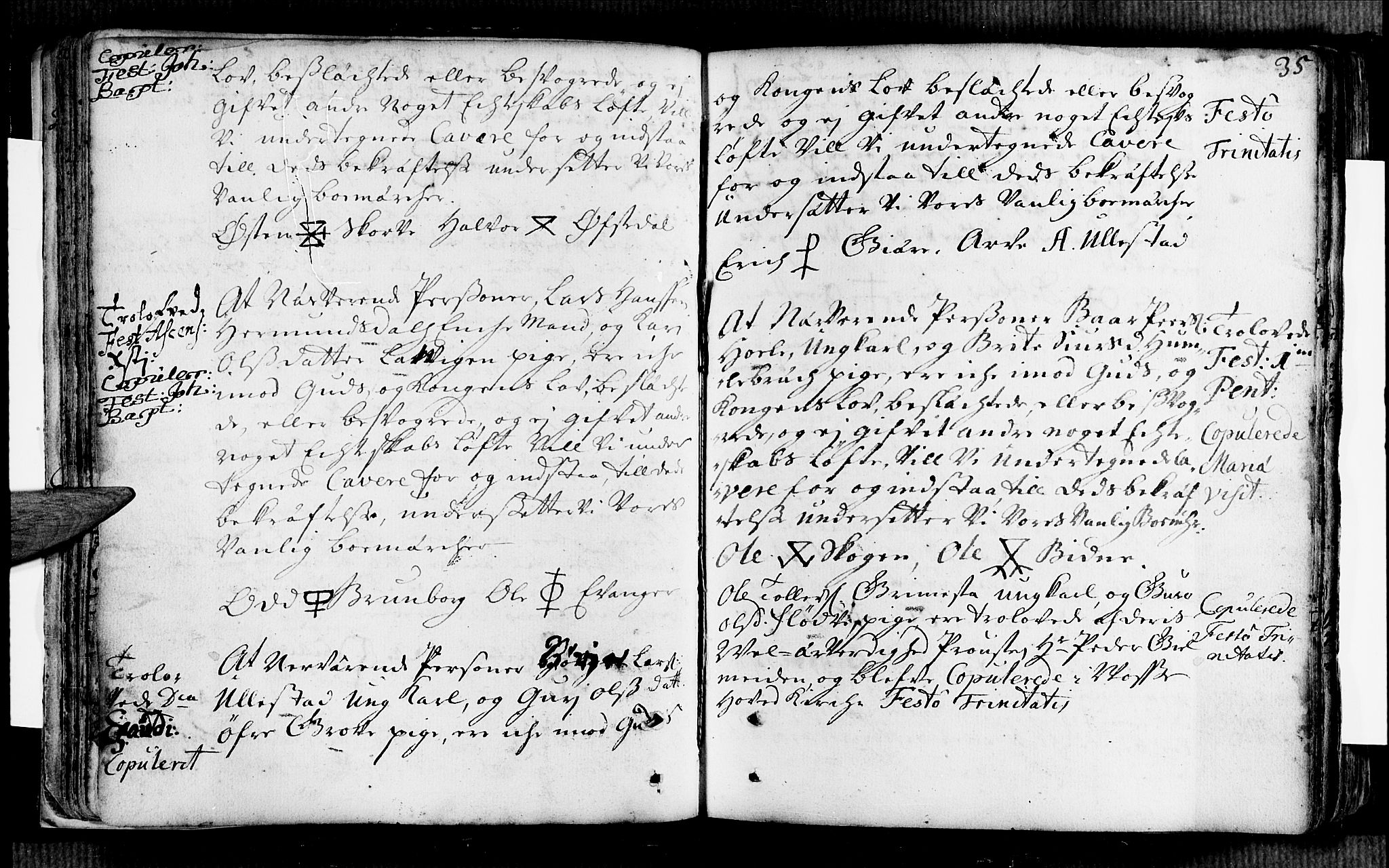 Voss sokneprestembete, AV/SAB-A-79001/H/Haa: Parish register (official) no. A 2, 1709-1730, p. 35