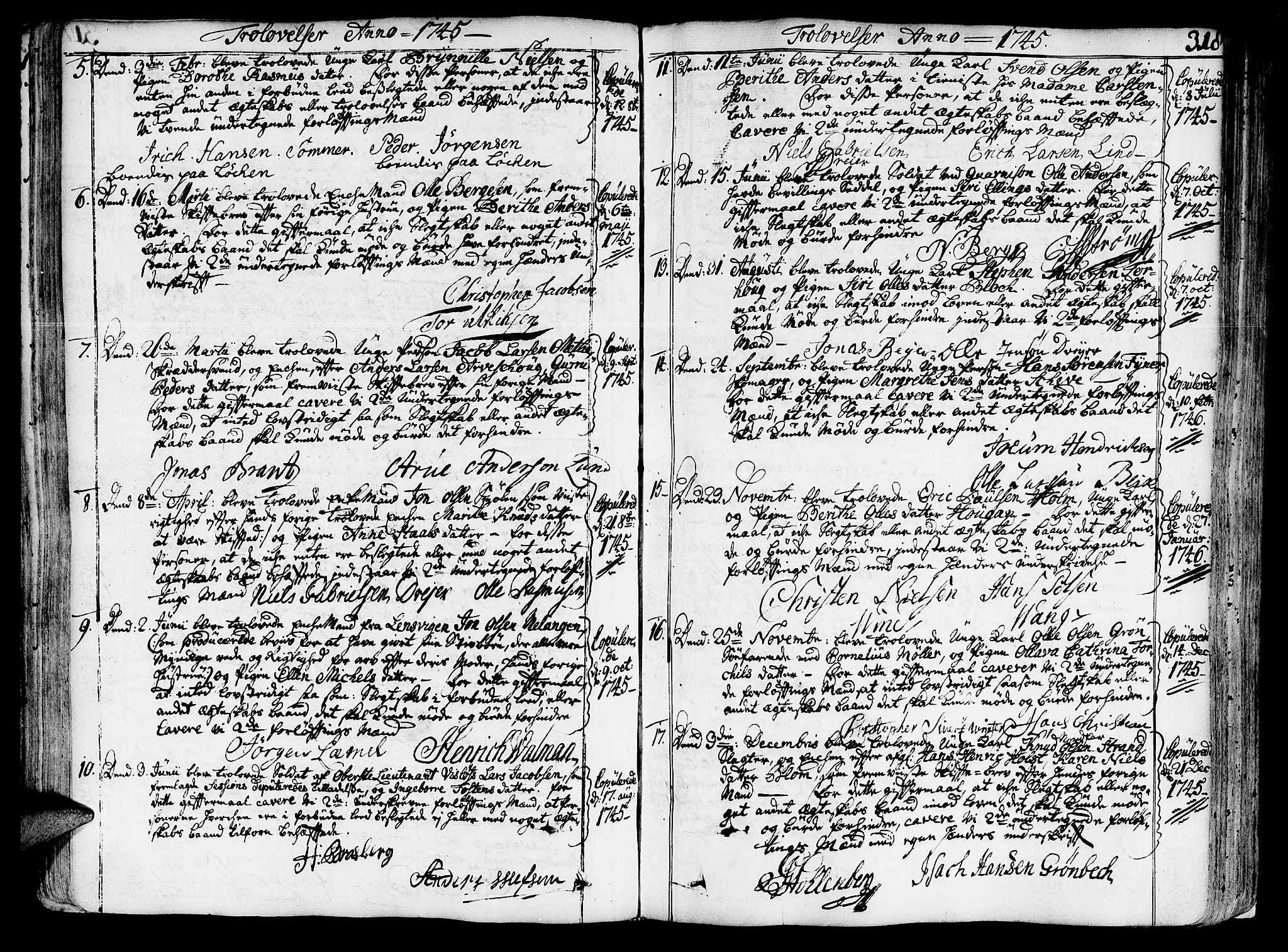 Ministerialprotokoller, klokkerbøker og fødselsregistre - Sør-Trøndelag, SAT/A-1456/602/L0103: Parish register (official) no. 602A01, 1732-1774, p. 318