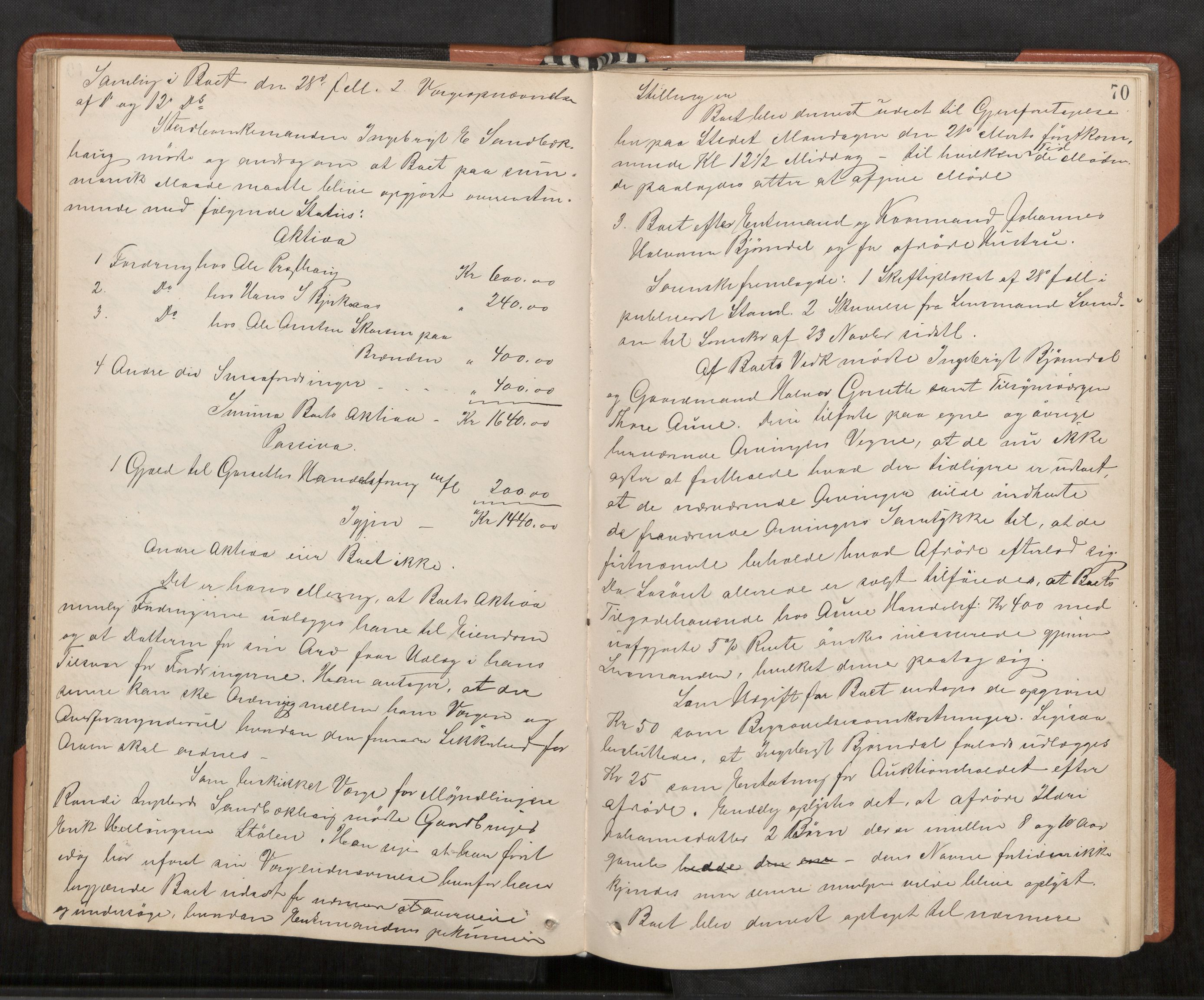Orkdal sorenskriveri, AV/SAT-A-4169/1/3/3B/L0009: Skiftebehandlingsprotokoll, 1888-1902, p. 70