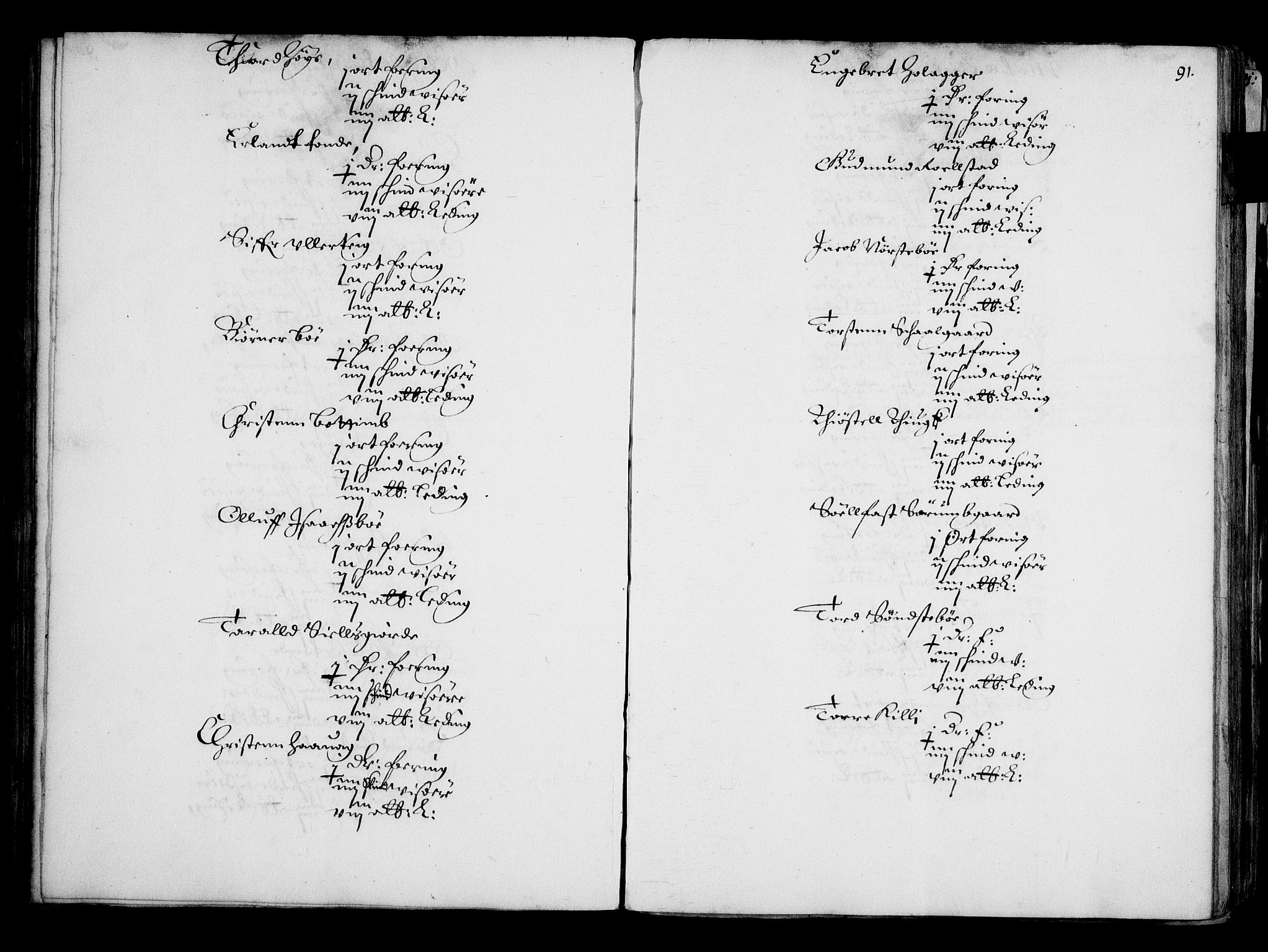 Rentekammeret inntil 1814, Realistisk ordnet avdeling, AV/RA-EA-4070/N/Na/L0001: [XI f]: Akershus stifts jordebok, 1652, p. 90b-91a