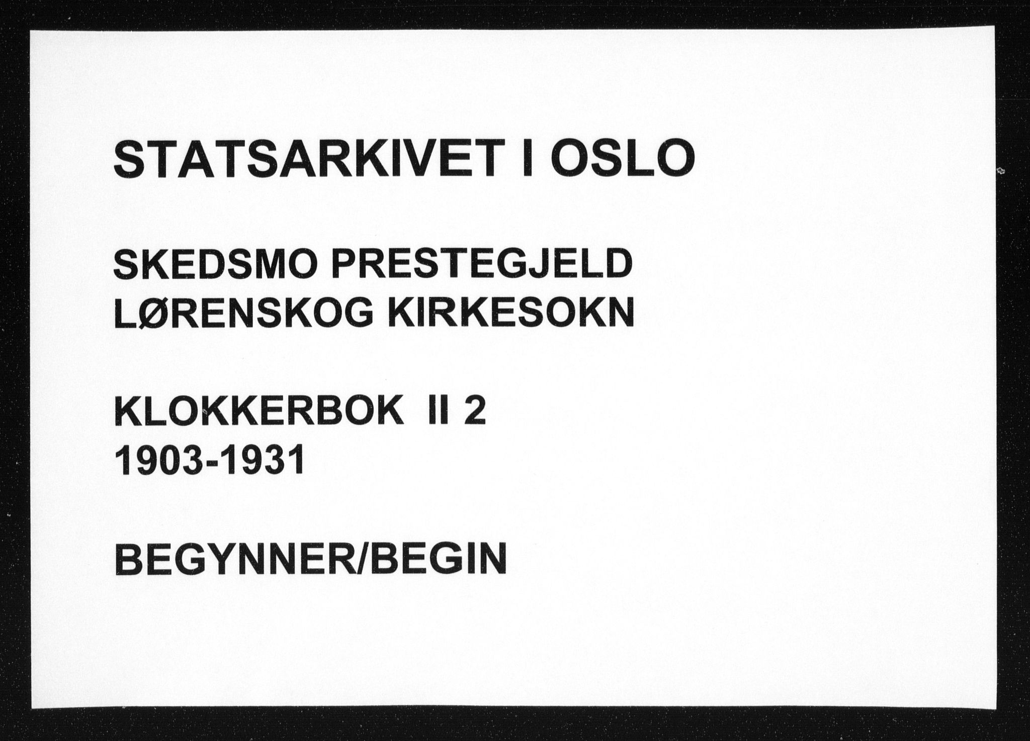 Skedsmo prestekontor Kirkebøker, SAO/A-10033a/G/Gb/L0002: Parish register (copy) no. II 2, 1903-1931