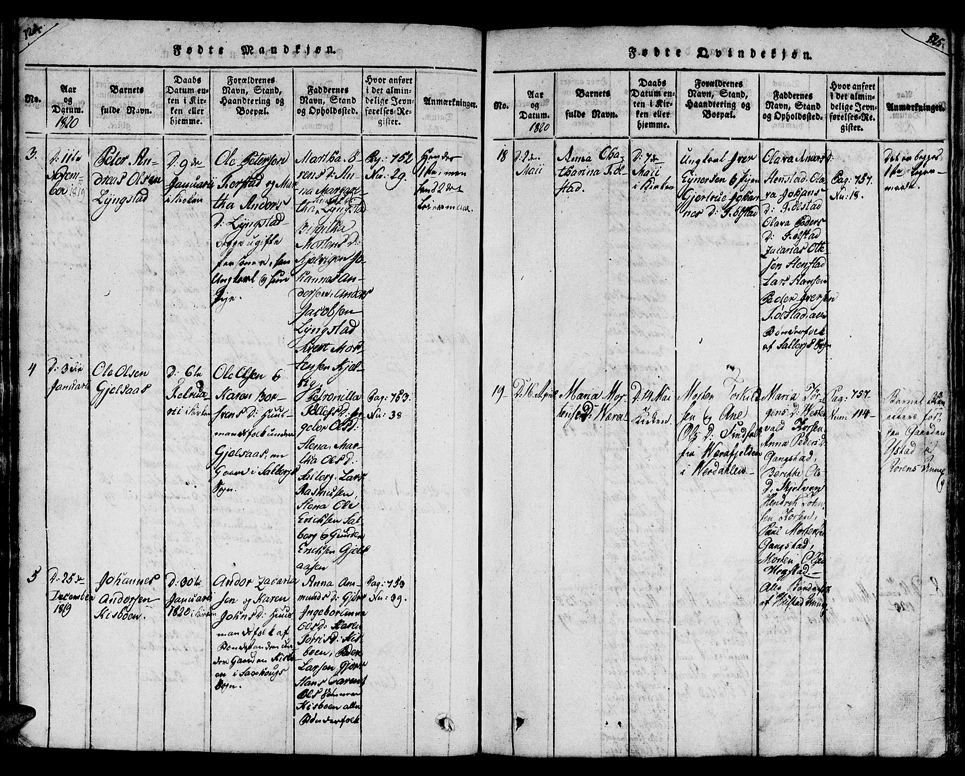 Ministerialprotokoller, klokkerbøker og fødselsregistre - Nord-Trøndelag, AV/SAT-A-1458/730/L0275: Parish register (official) no. 730A04, 1816-1822, p. 124-125