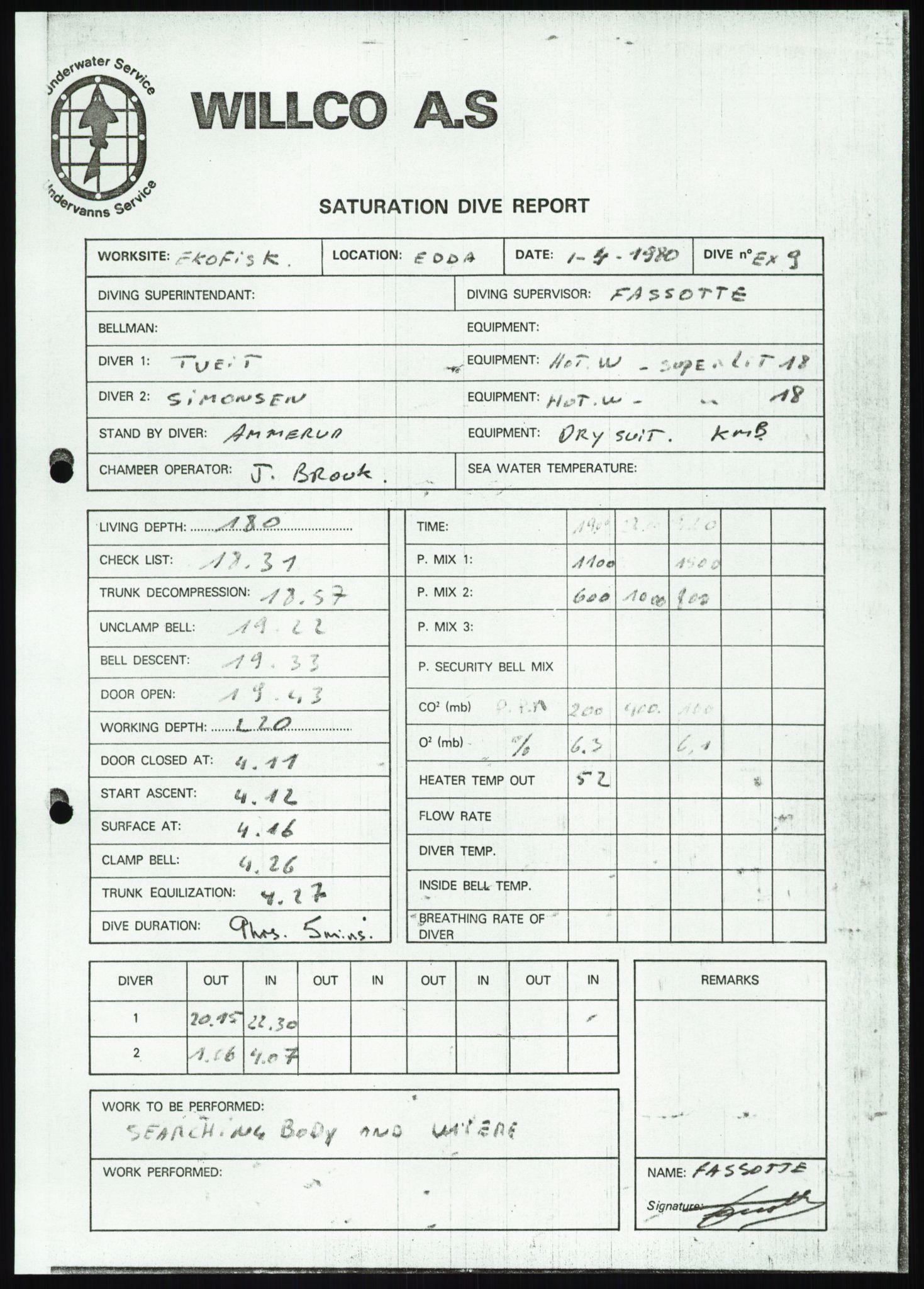 Justisdepartementet, Granskningskommisjonen ved Alexander Kielland-ulykken 27.3.1980, AV/RA-S-1165/D/L0018: R Feltopprydning (Doku.liste + R2, R4-R6 av 6), 1980-1981, p. 93