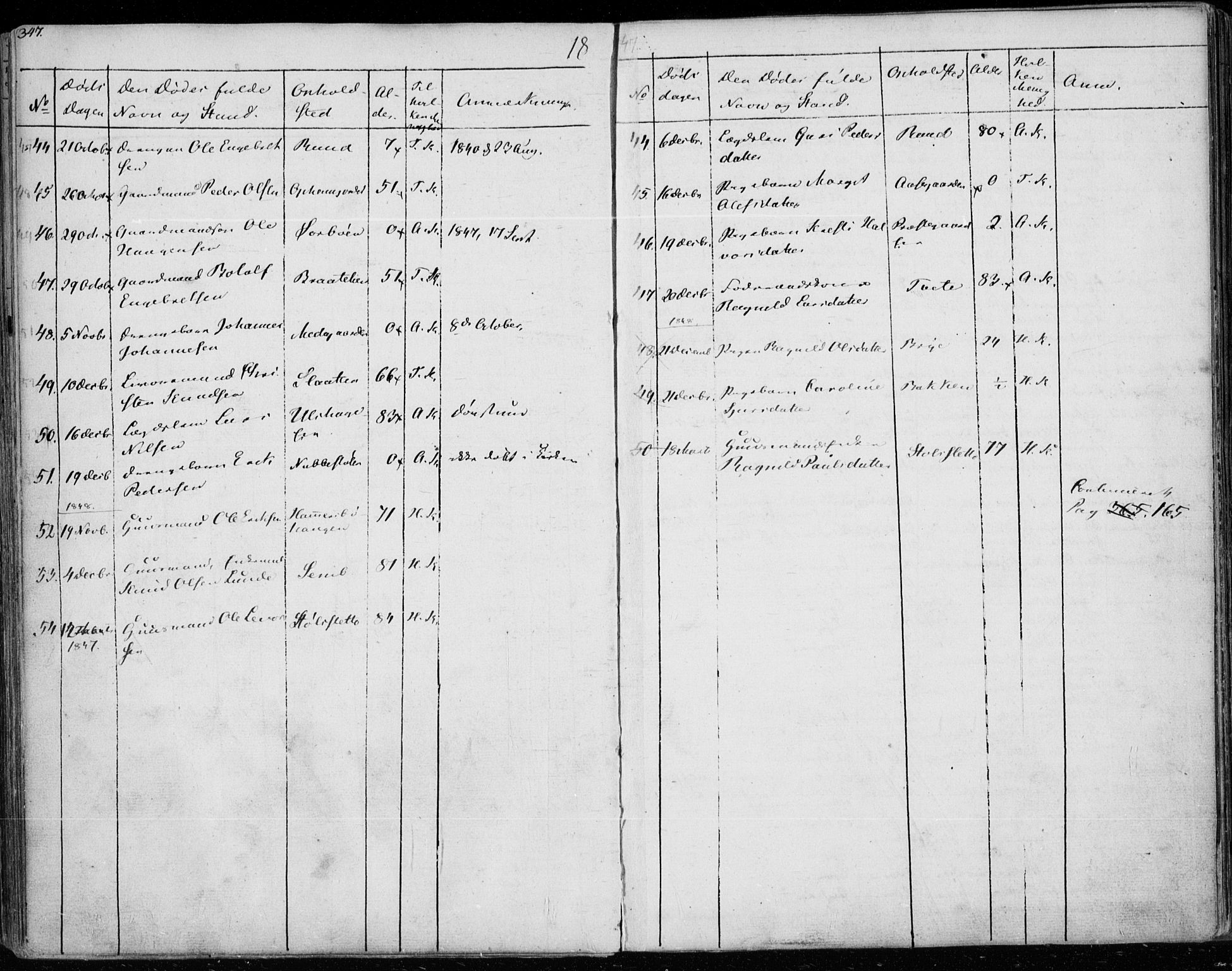 Ål kirkebøker, SAKO/A-249/F/Fa/L0005: Parish register (official) no. I 5, 1825-1848, p. 347