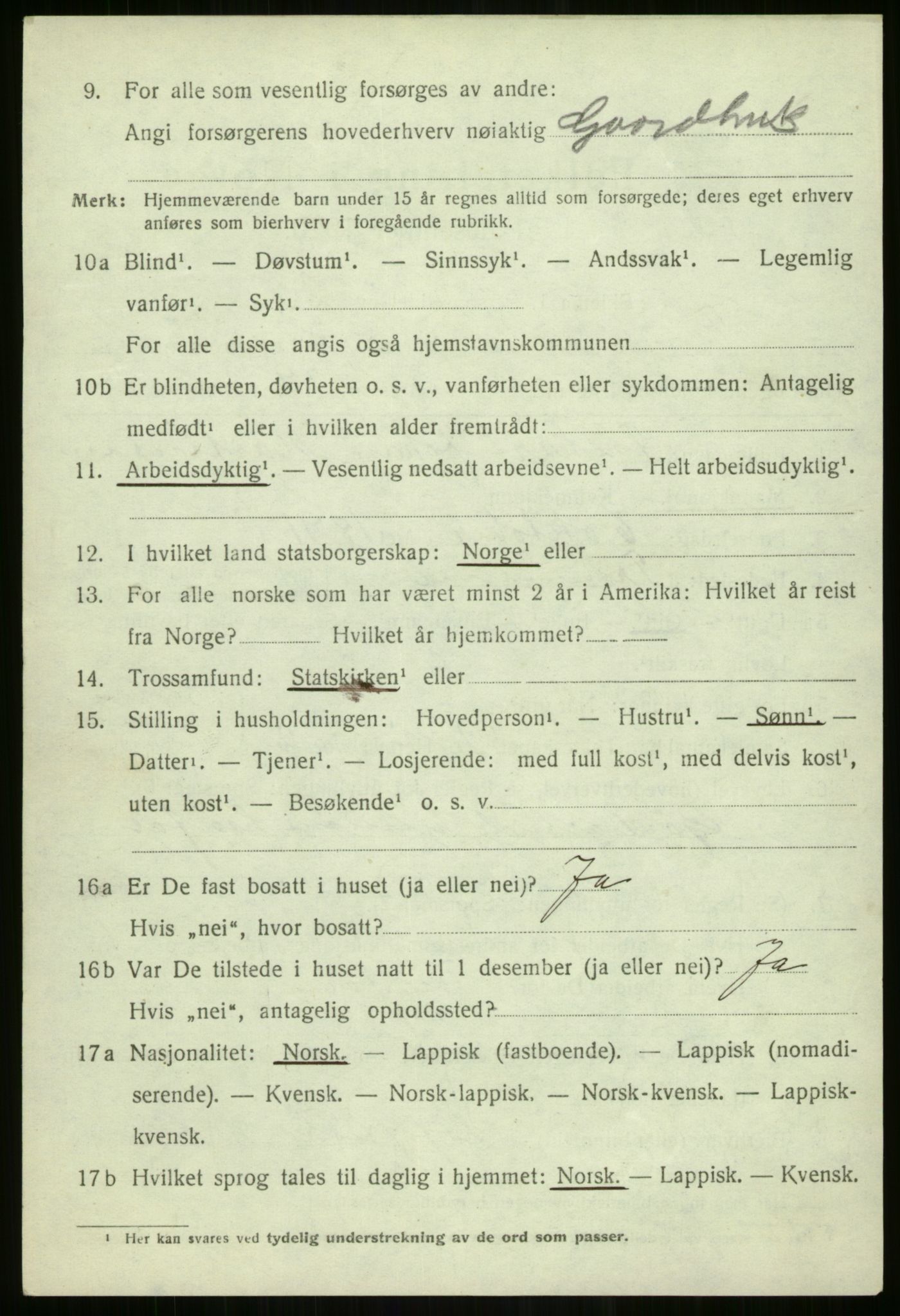 SATØ, 1920 census for Tromsøysund, 1920, p. 9383