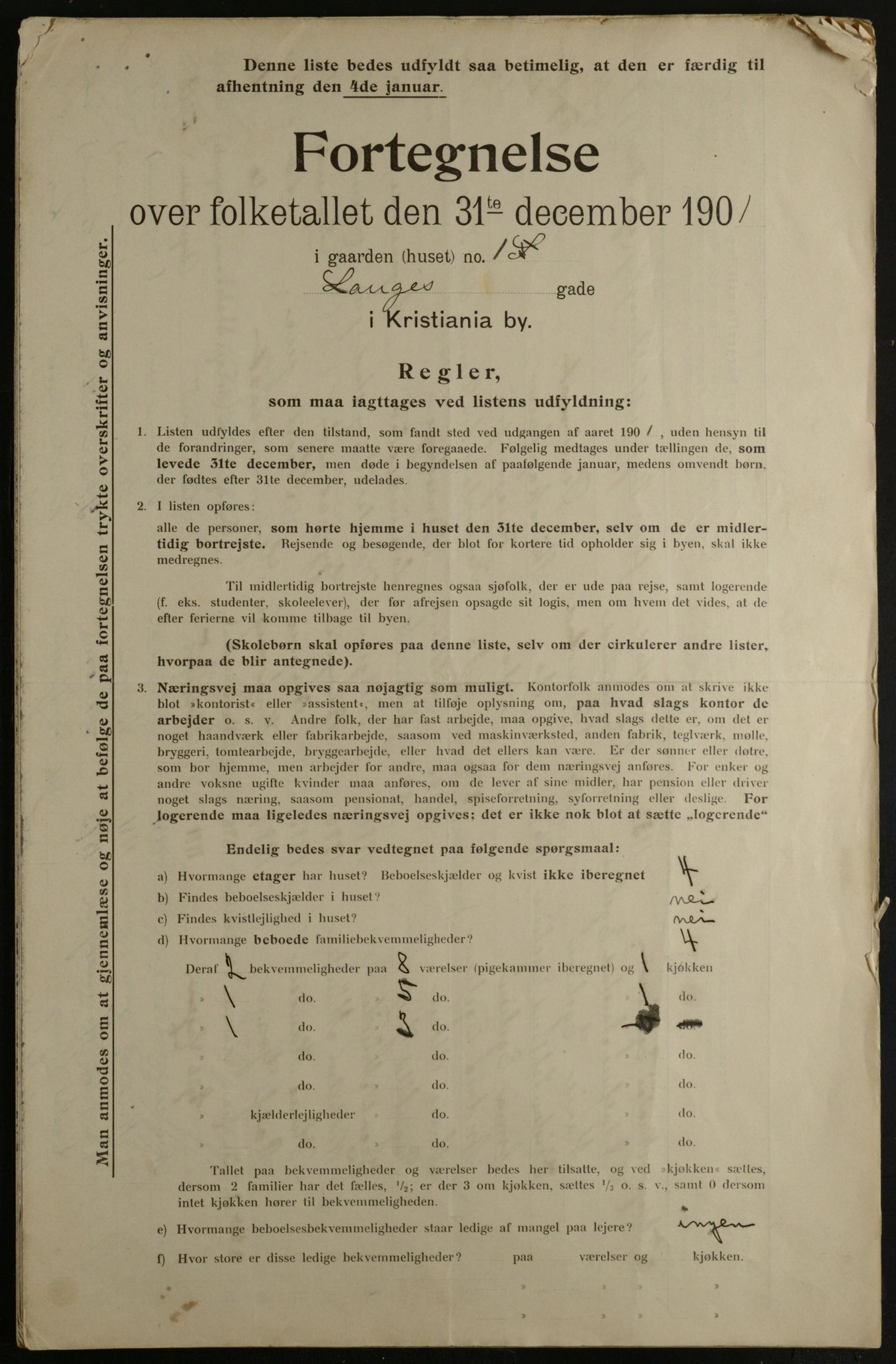 OBA, Municipal Census 1901 for Kristiania, 1901, p. 8682