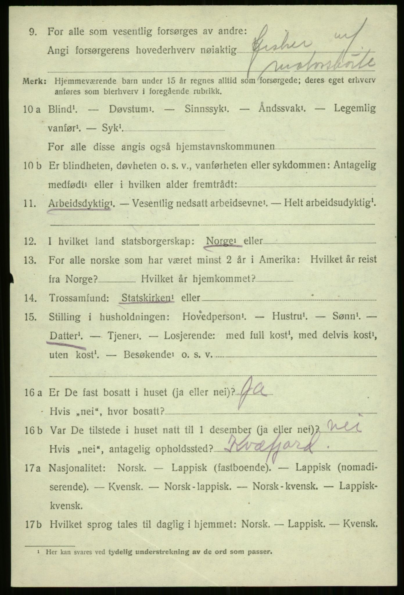 SATØ, 1920 census for Trondenes, 1920, p. 11824