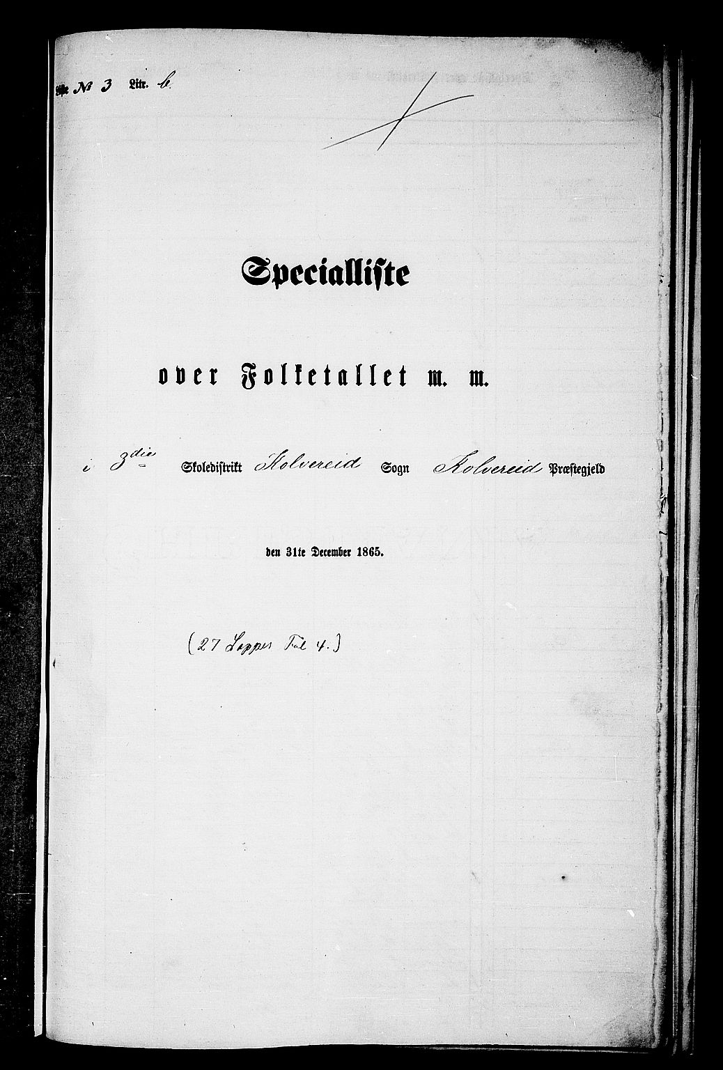 RA, 1865 census for Kolvereid, 1865, p. 72