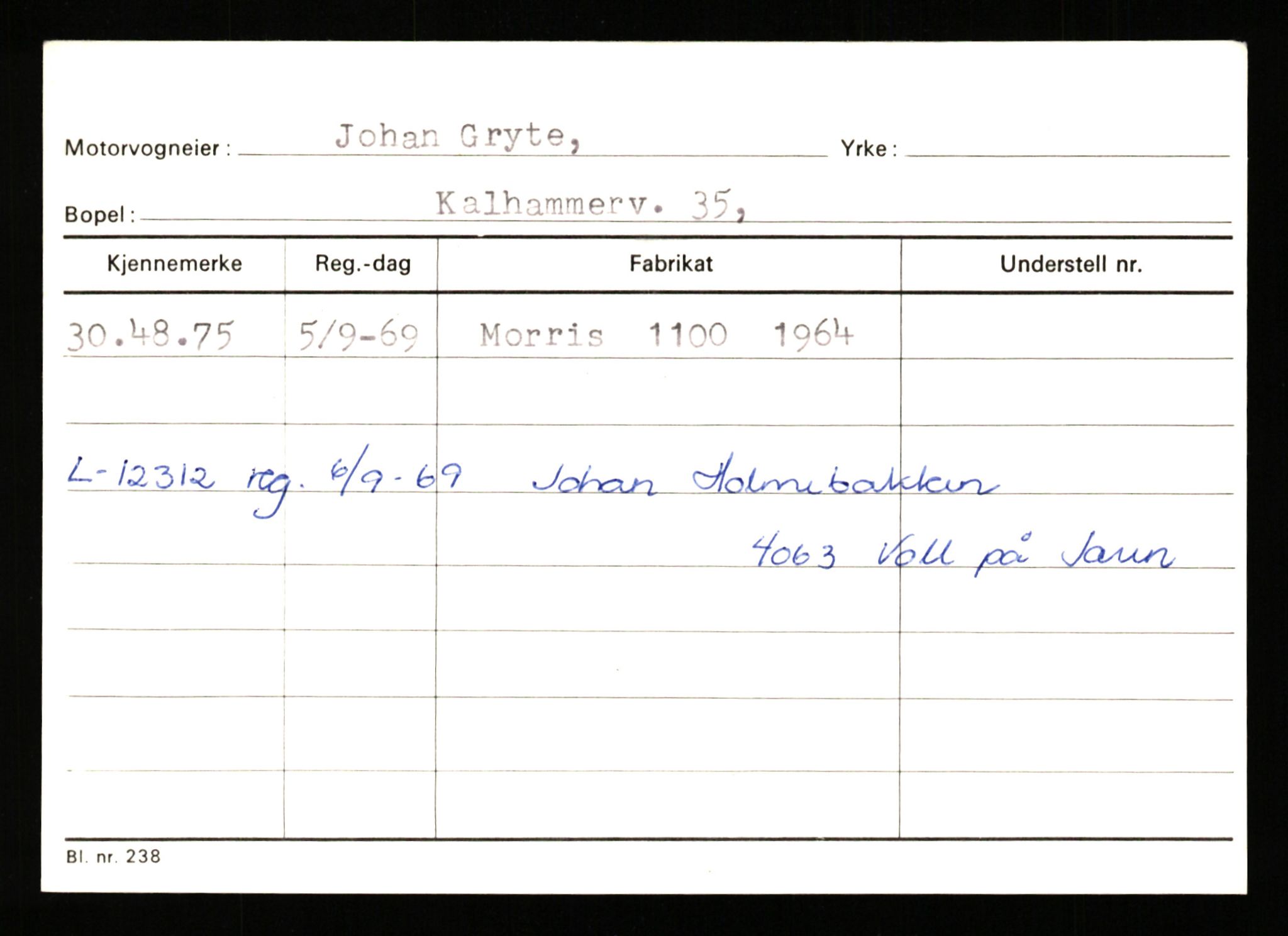 Stavanger trafikkstasjon, SAST/A-101942/0/G/L0011: Registreringsnummer: 240000 - 363477, 1930-1971, p. 1451