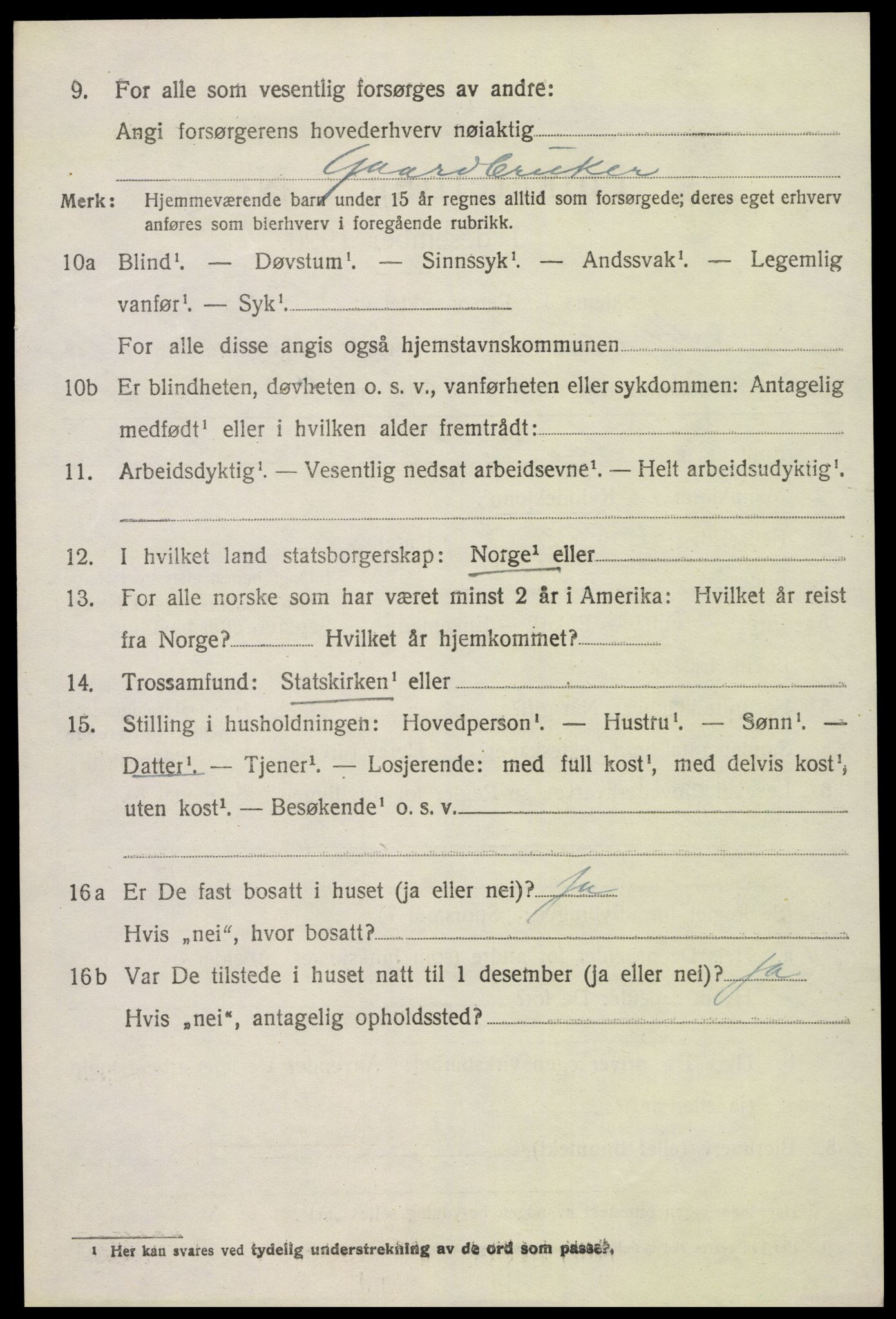 SAK, 1920 census for Mykland, 1920, p. 711