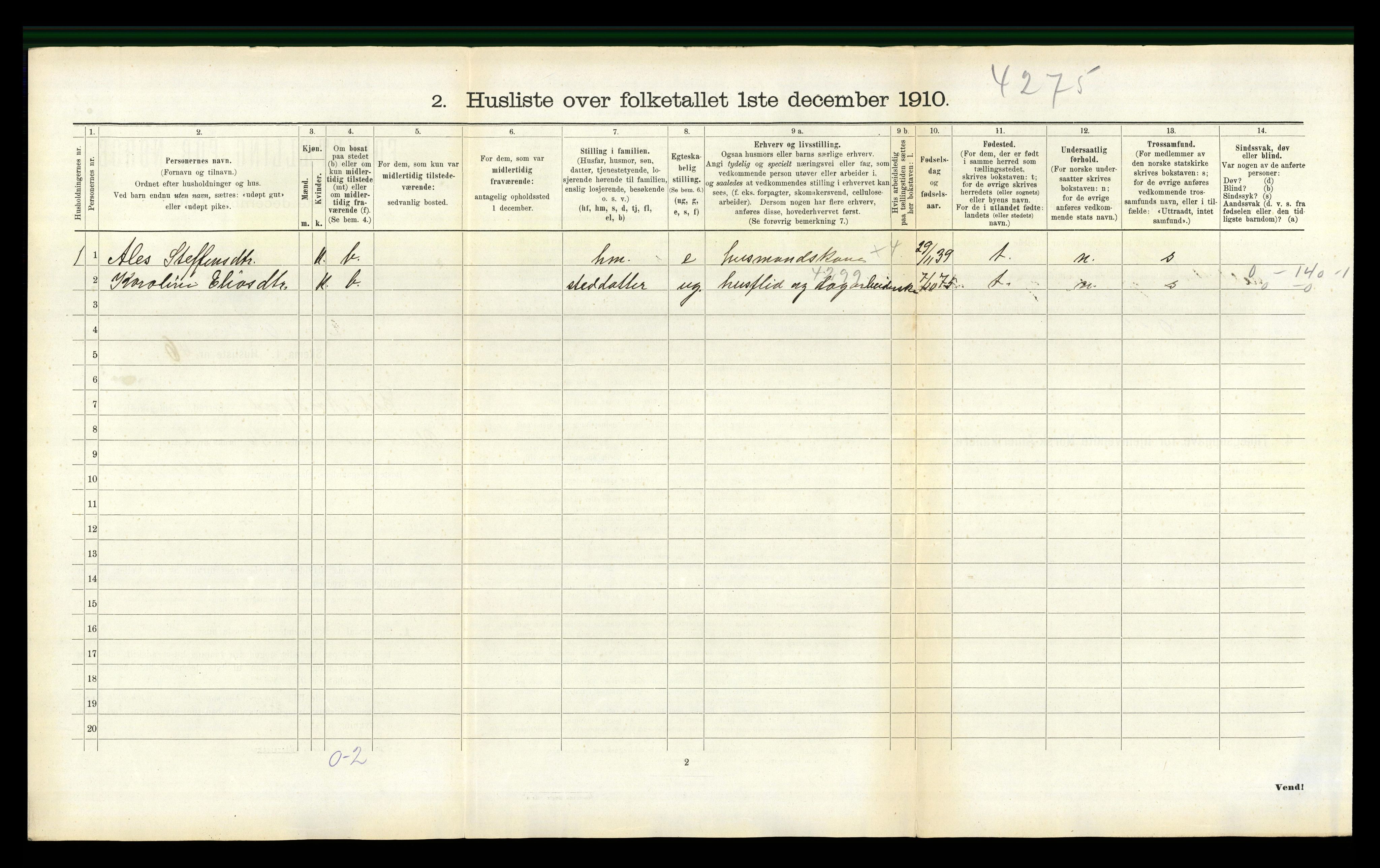 RA, 1910 census for Eid, 1910, p. 212