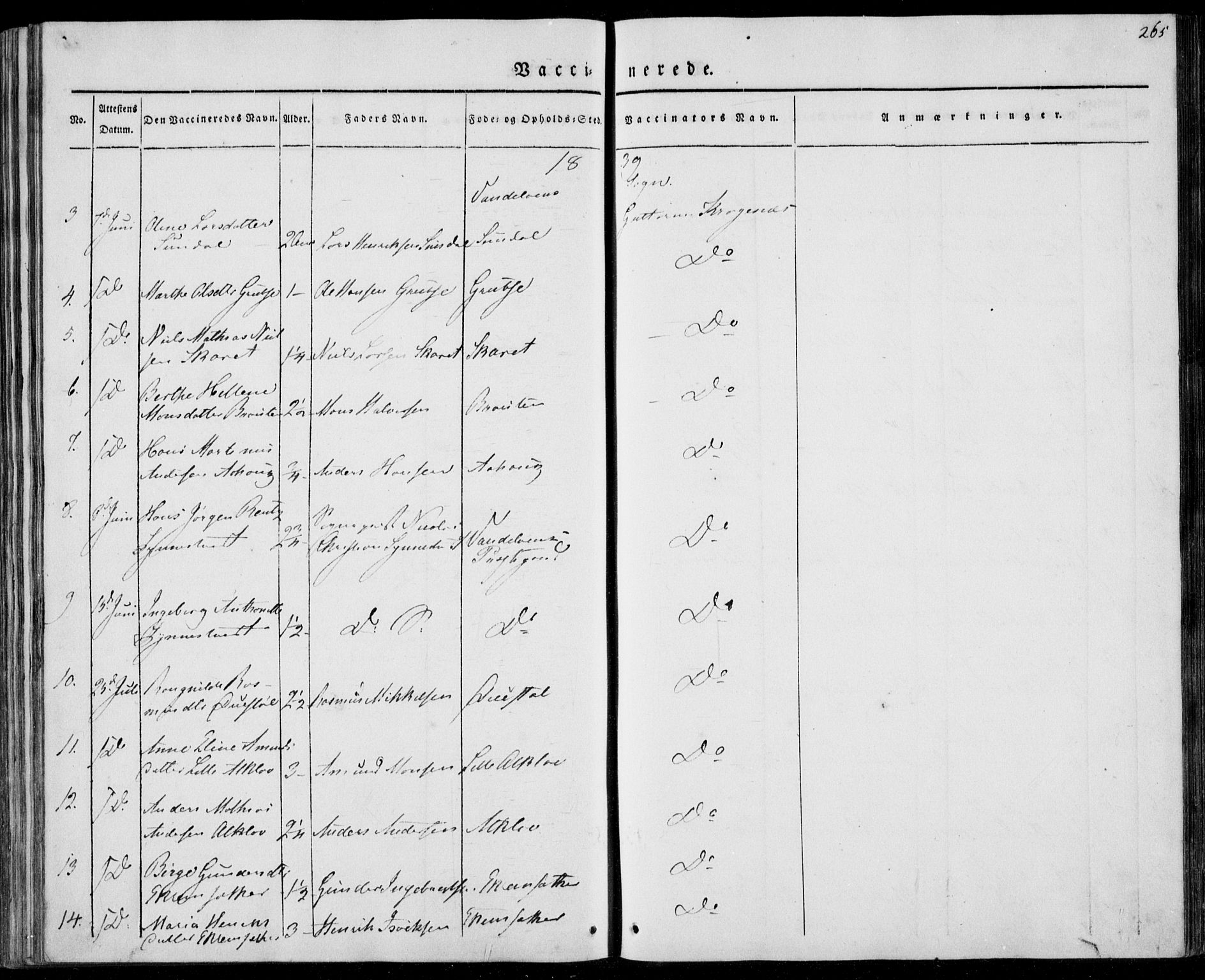 Ministerialprotokoller, klokkerbøker og fødselsregistre - Møre og Romsdal, AV/SAT-A-1454/501/L0005: Parish register (official) no. 501A05, 1831-1844, p. 265