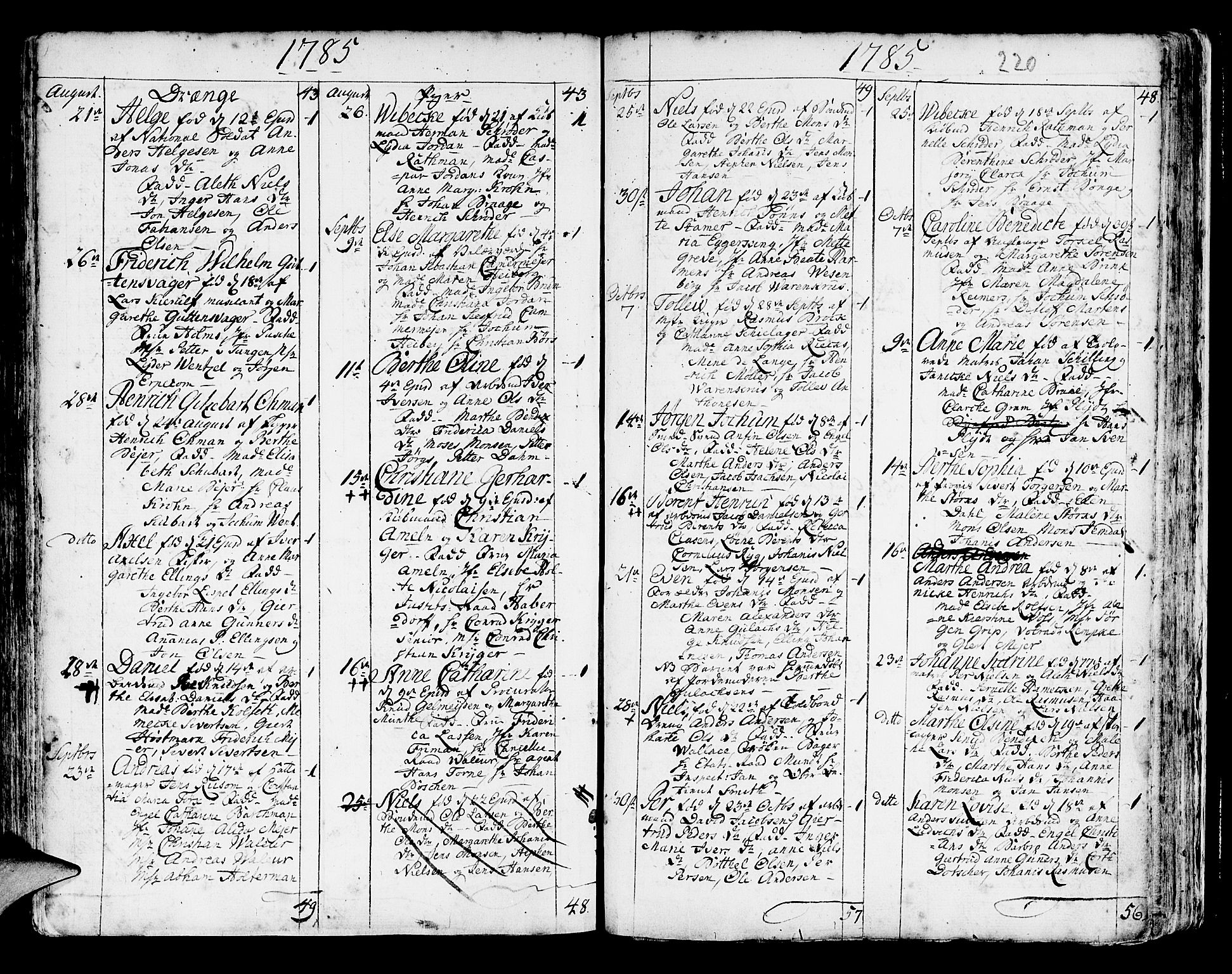 Korskirken sokneprestembete, SAB/A-76101/H/Haa/L0005: Parish register (official) no. A 5, 1751-1789, p. 220