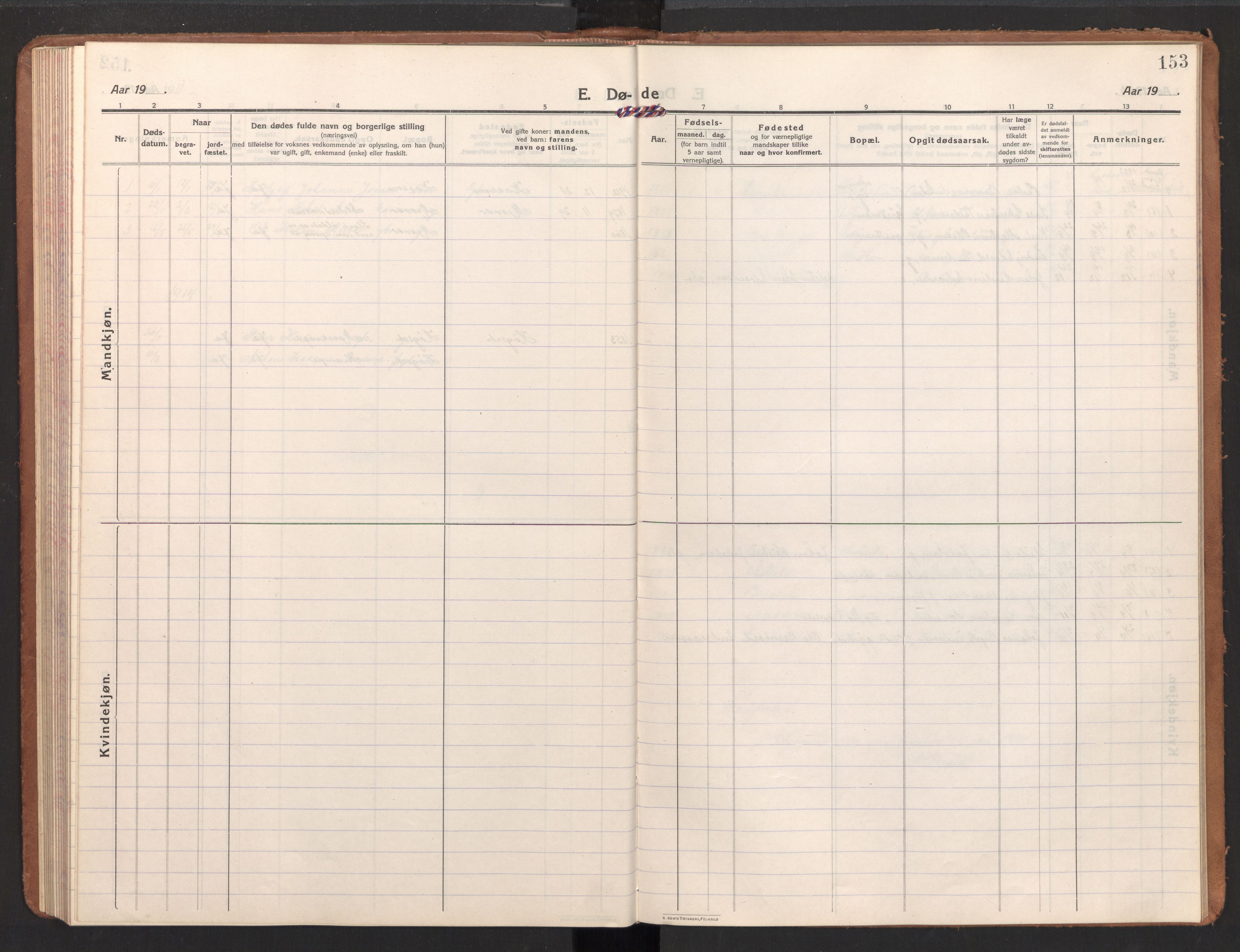 Ministerialprotokoller, klokkerbøker og fødselsregistre - Nordland, AV/SAT-A-1459/848/L0688: Parish register (official) no. 848A01, 1913-1935, p. 153