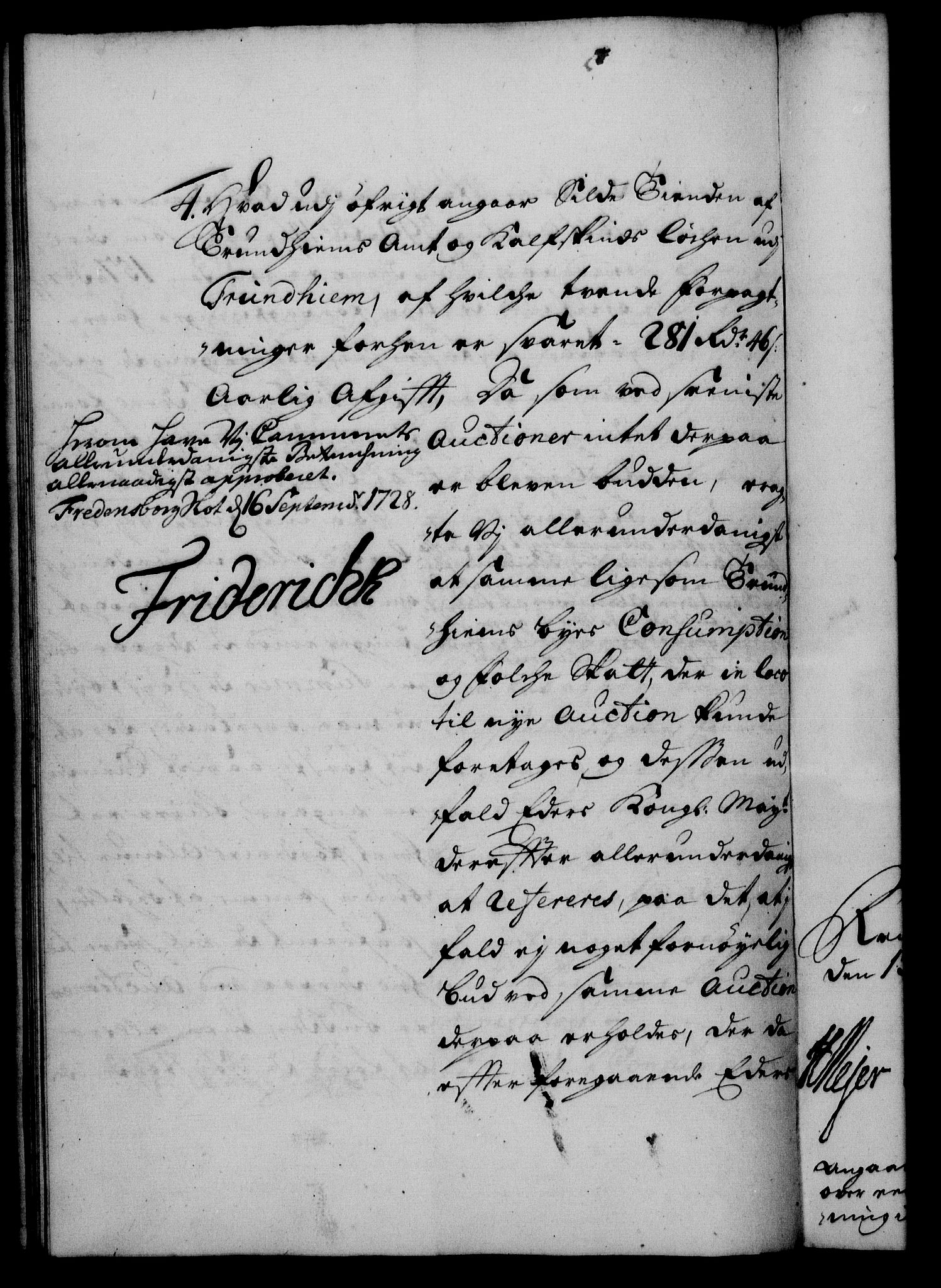 Rentekammeret, Kammerkanselliet, RA/EA-3111/G/Gf/Gfa/L0011: Norsk relasjons- og resolusjonsprotokoll (merket RK 52.11), 1728, p. 653