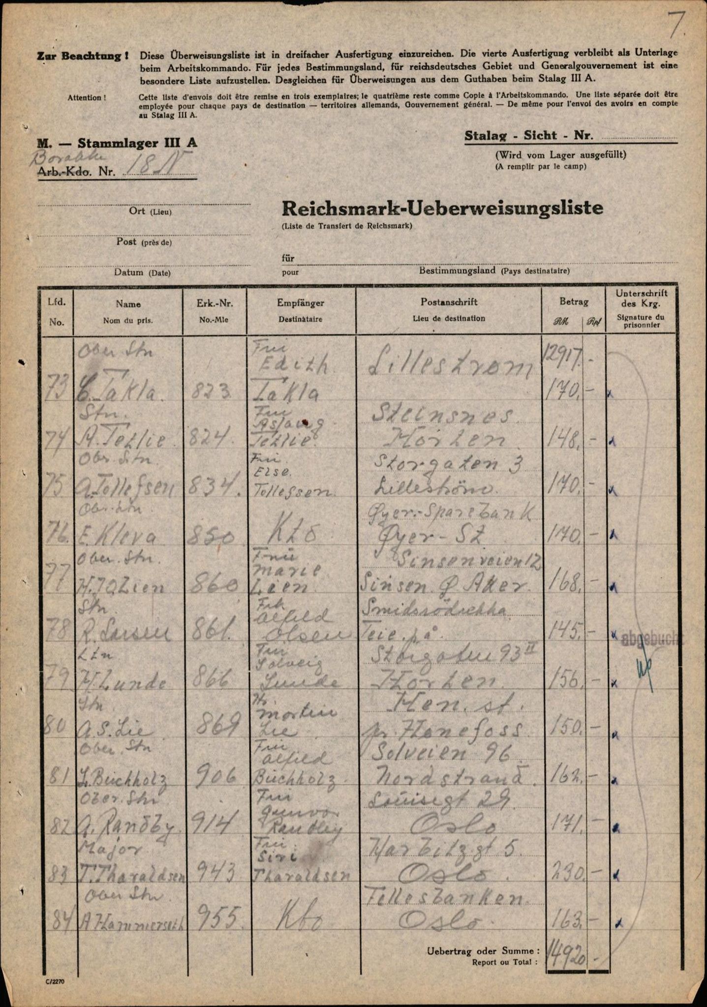 Forsvaret, Forsvarets krigshistoriske avdeling, AV/RA-RAFA-2017/Y/Yf/L0202: II-C-11-2103-2104  -  Norske offiserer i krigsfangenskap, 1940-1945, p. 162