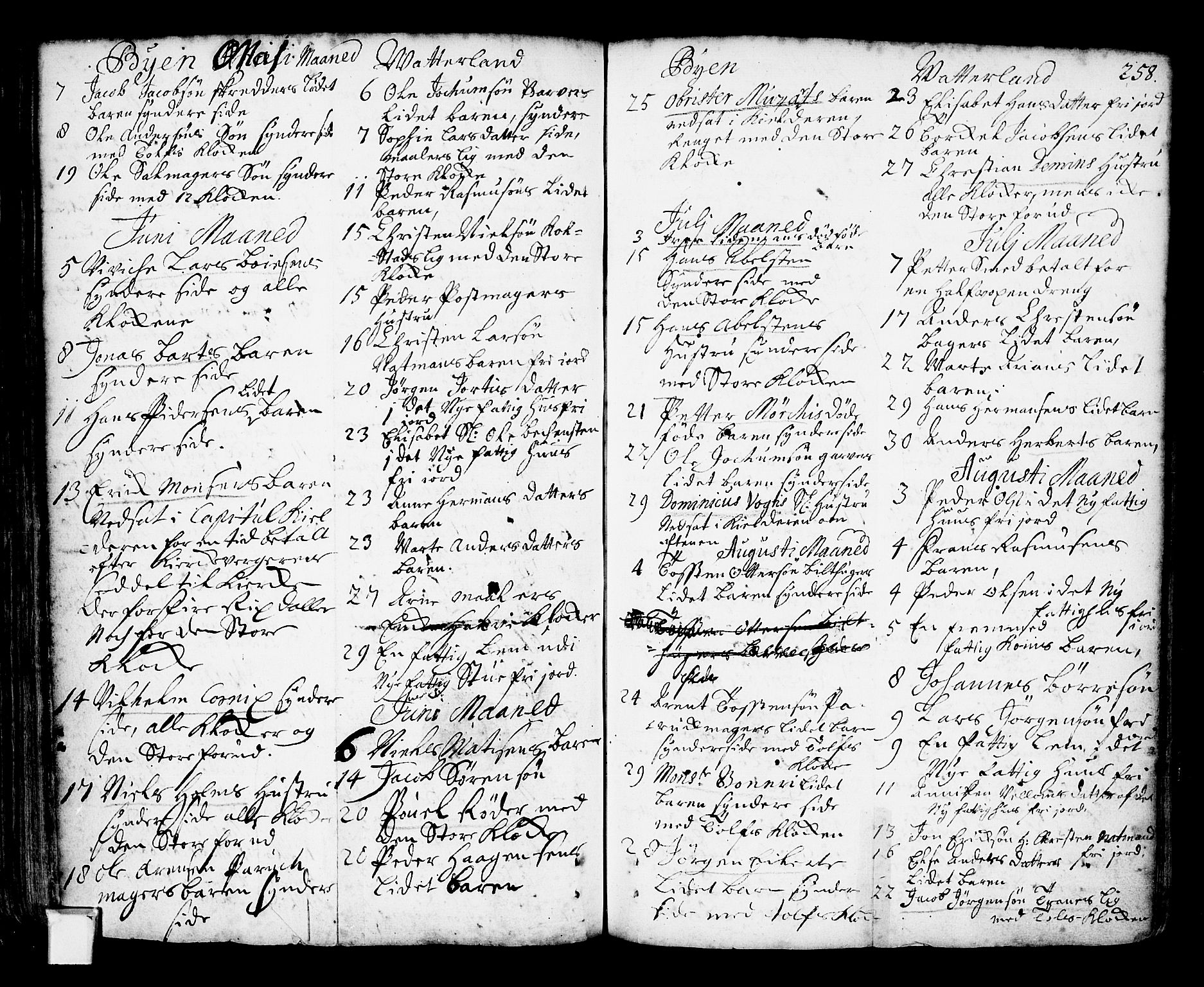 Oslo domkirke Kirkebøker, SAO/A-10752/F/Fa/L0002: Parish register (official) no. 2, 1705-1730, p. 258