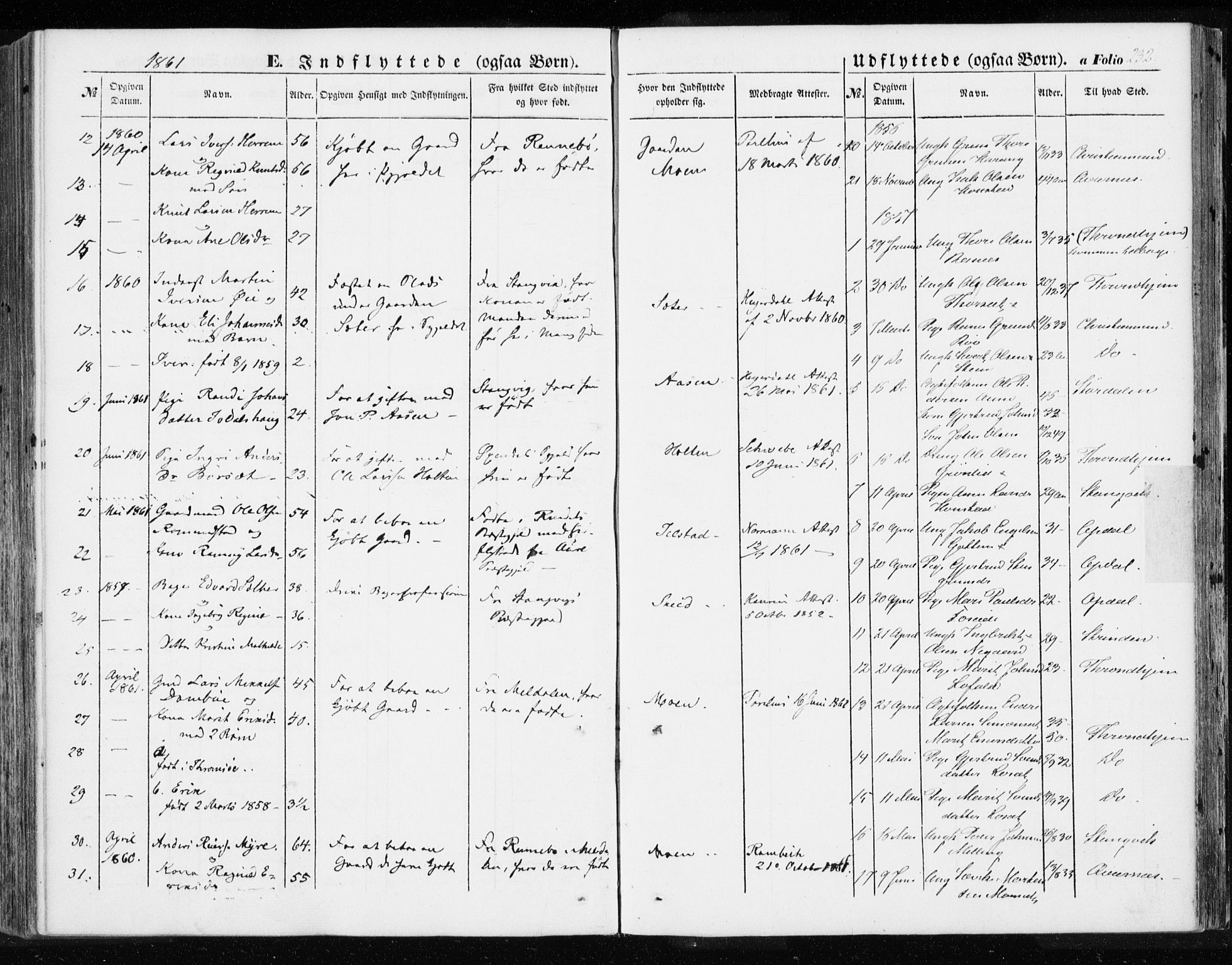 Ministerialprotokoller, klokkerbøker og fødselsregistre - Møre og Romsdal, AV/SAT-A-1454/595/L1044: Parish register (official) no. 595A06, 1852-1863, p. 232