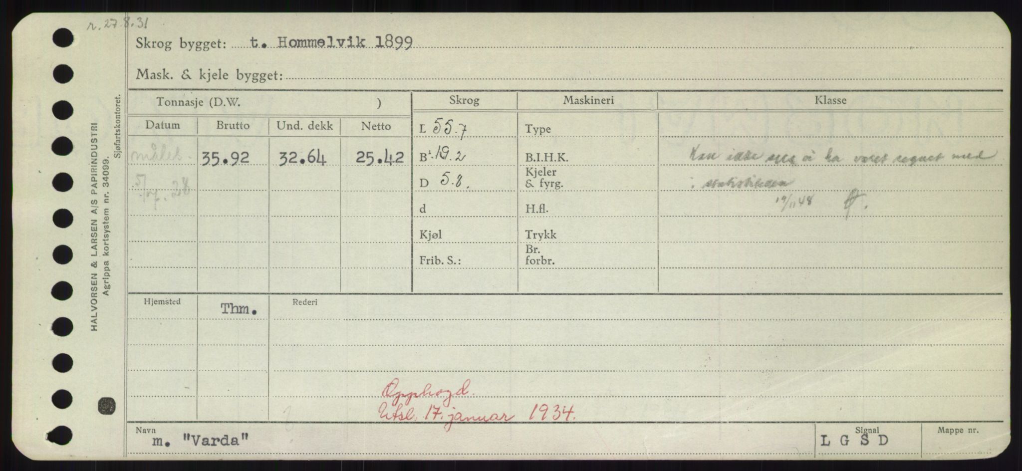 Sjøfartsdirektoratet med forløpere, Skipsmålingen, RA/S-1627/H/Hd/L0040: Fartøy, U-Ve, p. 333