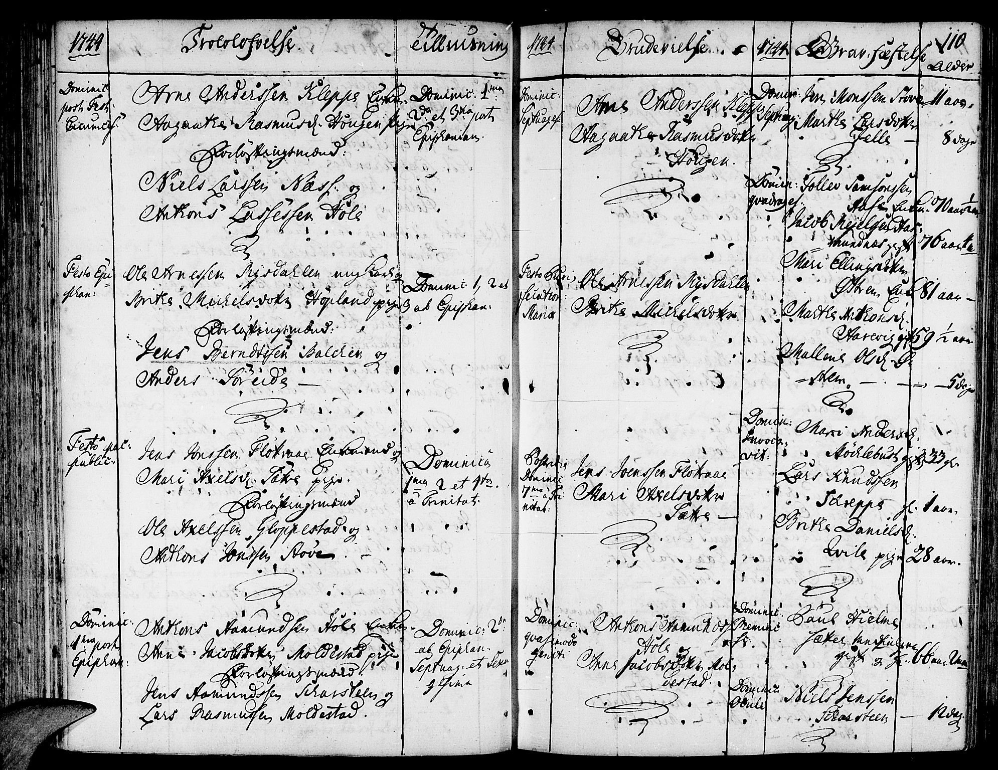 Gloppen sokneprestembete, SAB/A-80101/H/Haa/Haaa/L0003: Parish register (official) no. A 3, 1739-1757, p. 110