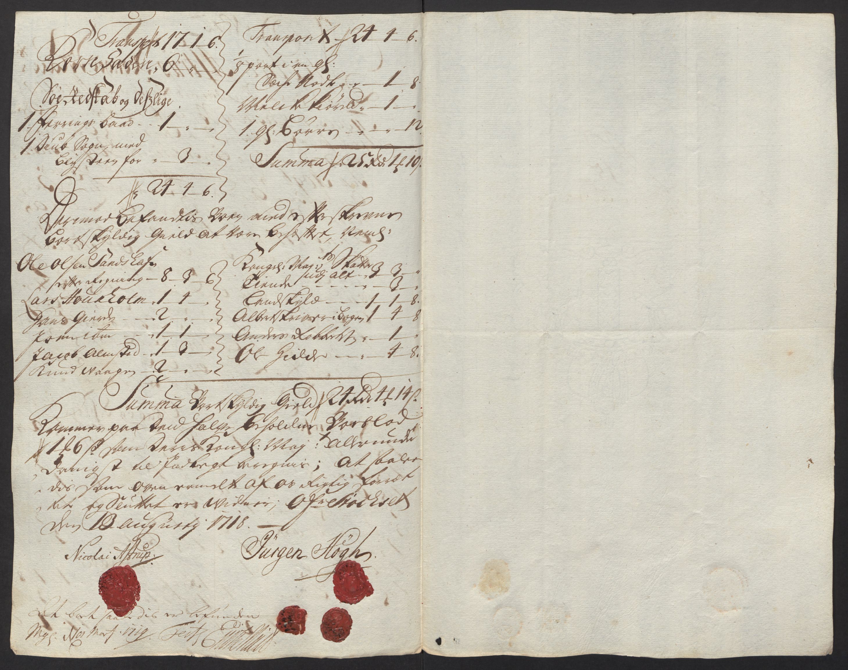 Rentekammeret inntil 1814, Reviderte regnskaper, Fogderegnskap, AV/RA-EA-4092/R54/L3570: Fogderegnskap Sunnmøre, 1718, p. 132