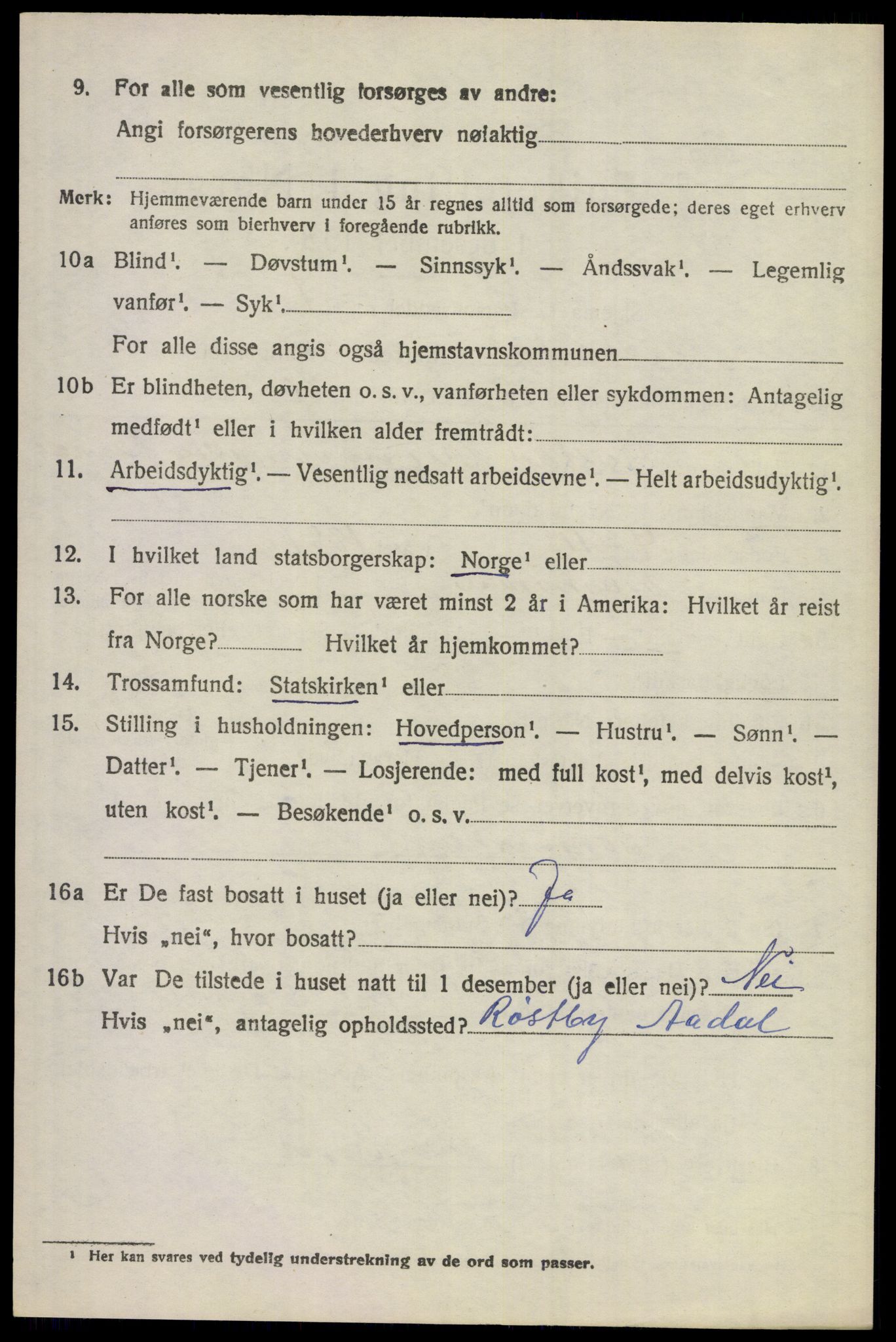 SAKO, 1920 census for Ådal, 1920, p. 4713