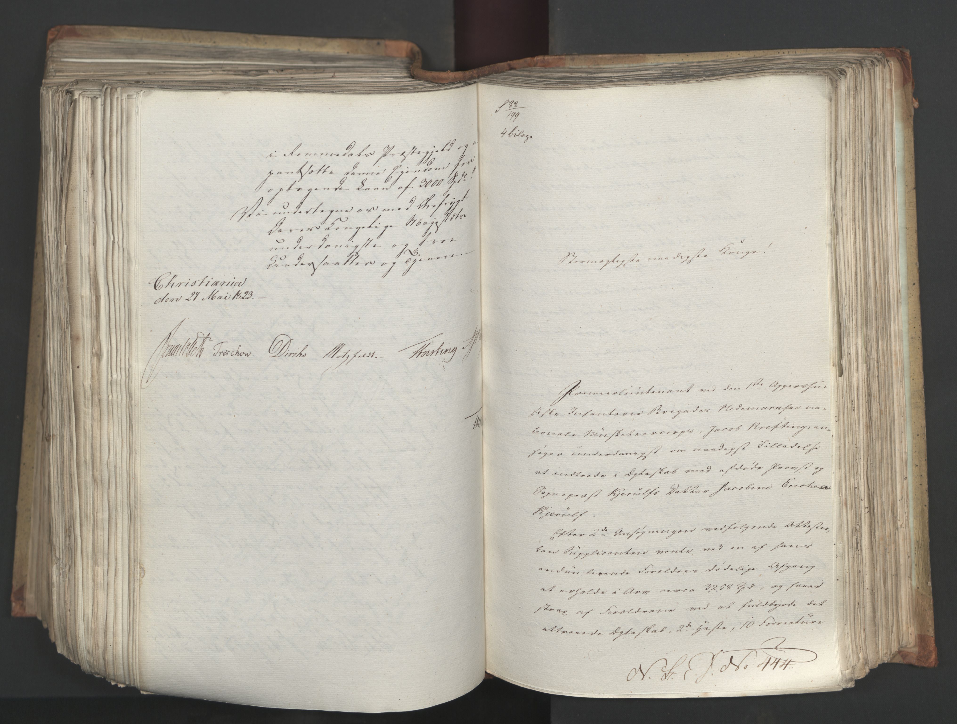 Statsrådsavdelingen i Stockholm, AV/RA-S-1003/D/Da/L0034: Regjeringsinnstillinger nr. 275-540, 1823, p. 476