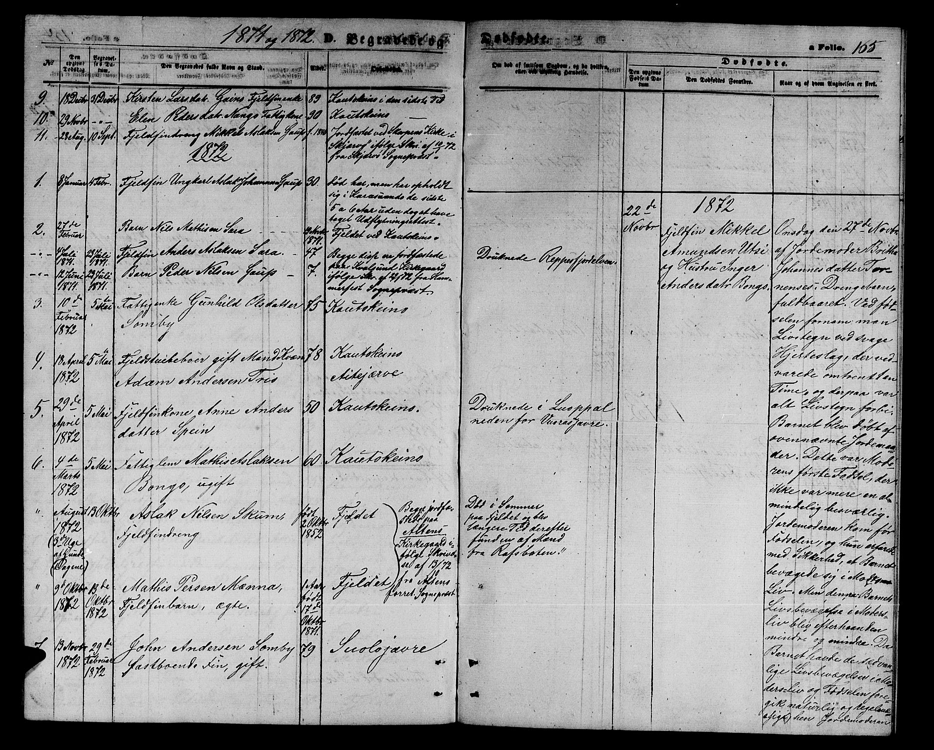 Kautokeino sokneprestembete, SATØ/S-1340/H/Hb/L0001.klokk: Parish register (copy) no. 1, 1862-1878, p. 165