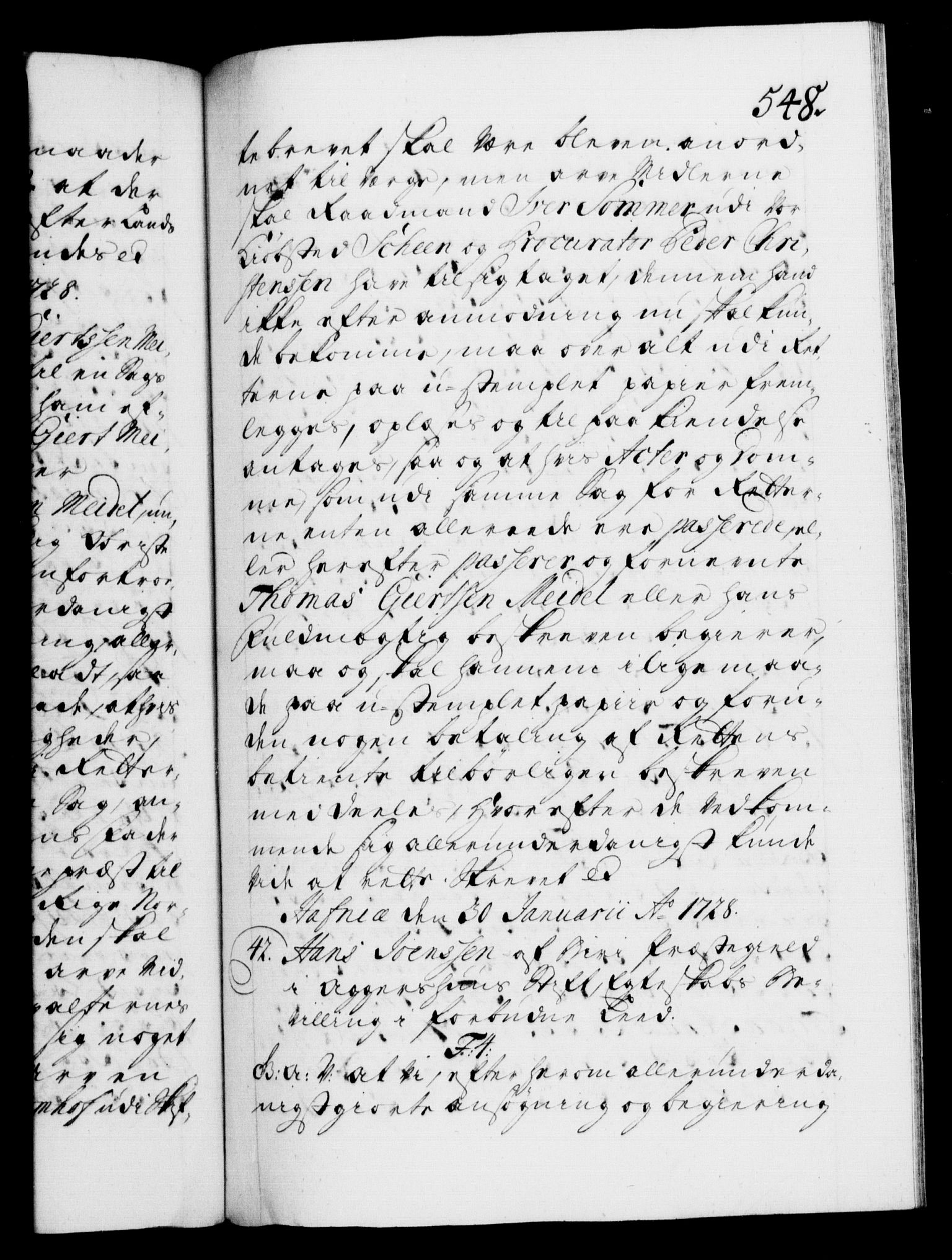 Danske Kanselli 1572-1799, AV/RA-EA-3023/F/Fc/Fca/Fcaa/L0025: Norske registre, 1726-1728, p. 548a