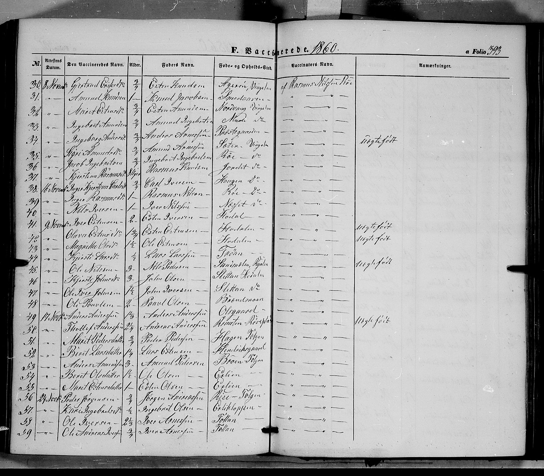 Tolga prestekontor, AV/SAH-PREST-062/K/L0006: Parish register (official) no. 6, 1852-1876, p. 393