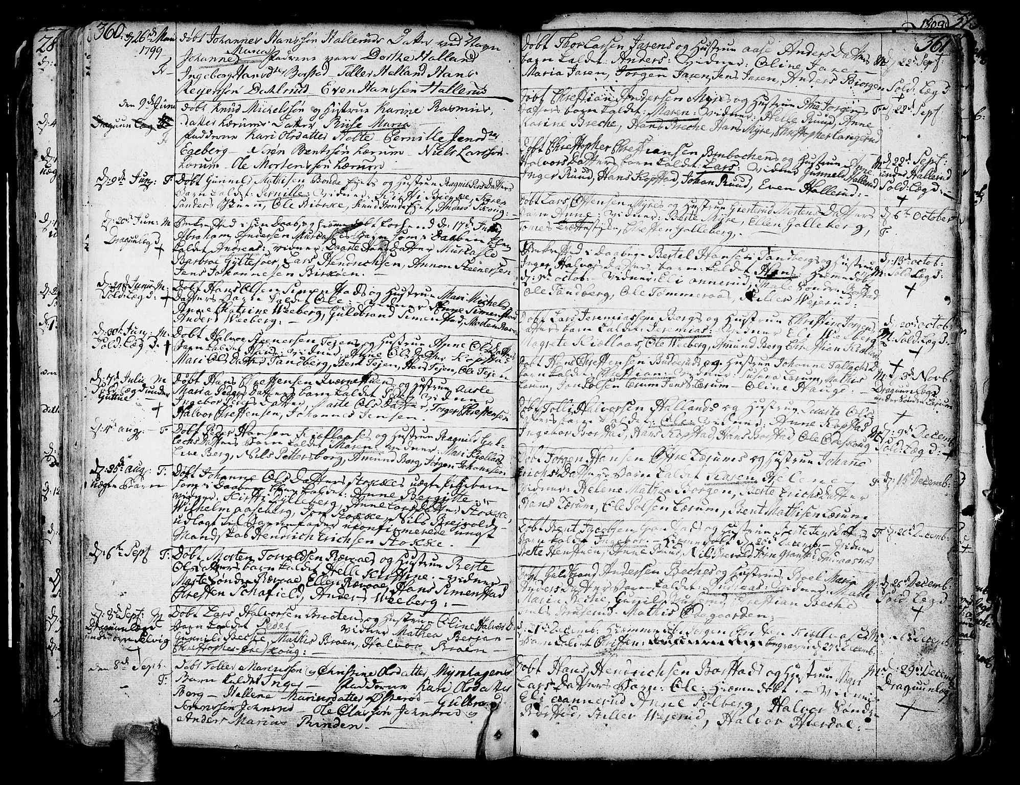 Sande Kirkebøker, AV/SAKO-A-53/F/Fa/L0001: Parish register (official) no. 1, 1753-1803, p. 360-361