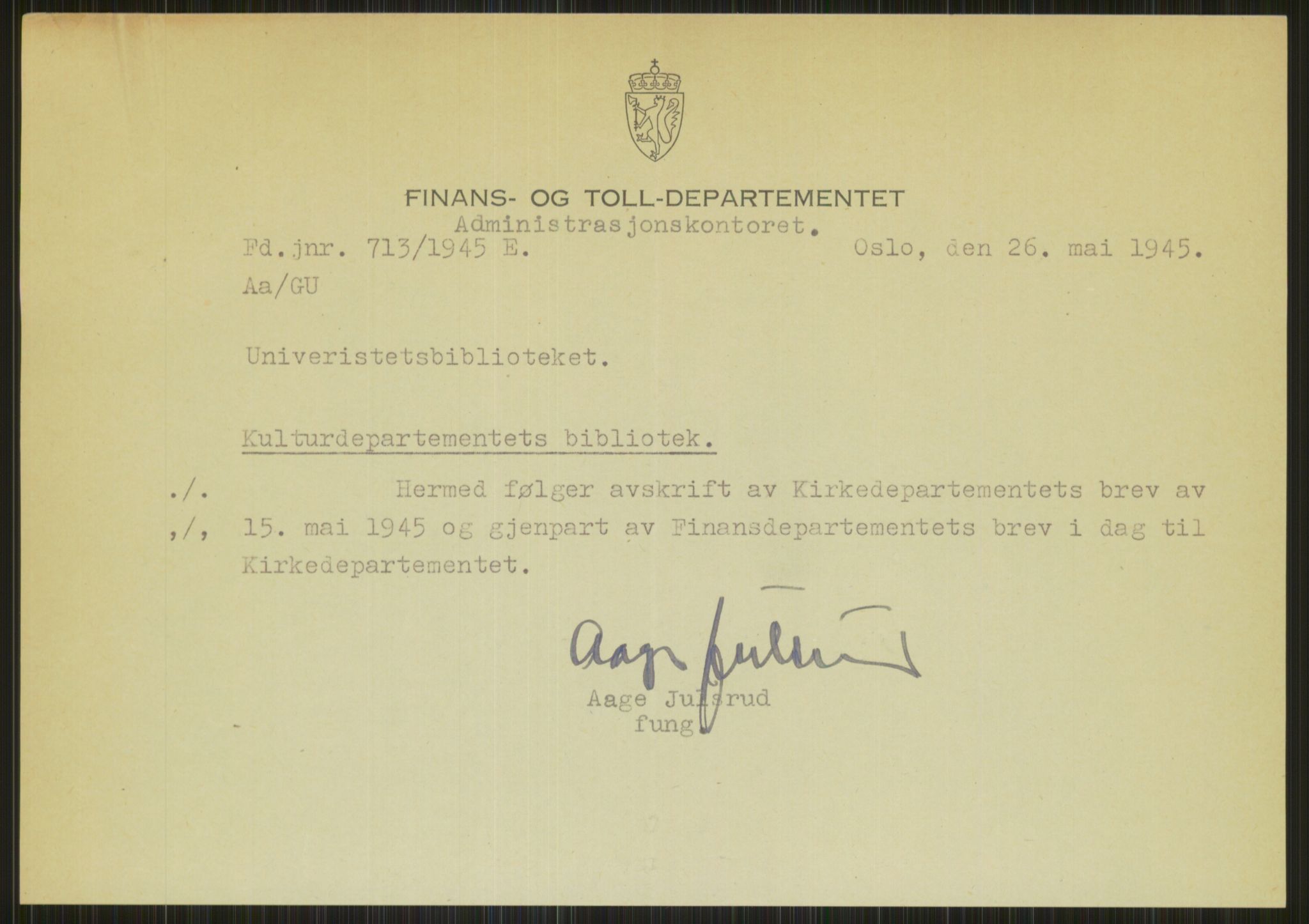 Universitetsbiblioteket i Oslo, AV/RA-S-4102/D/De/L0002: --, 1918-1950, p. 205