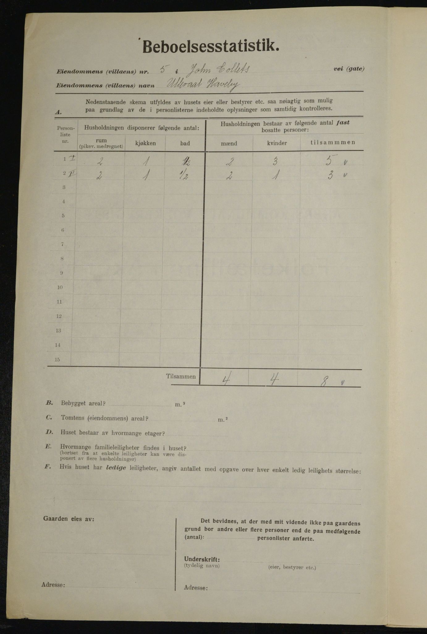 , Municipal Census 1923 for Aker, 1923, p. 20699